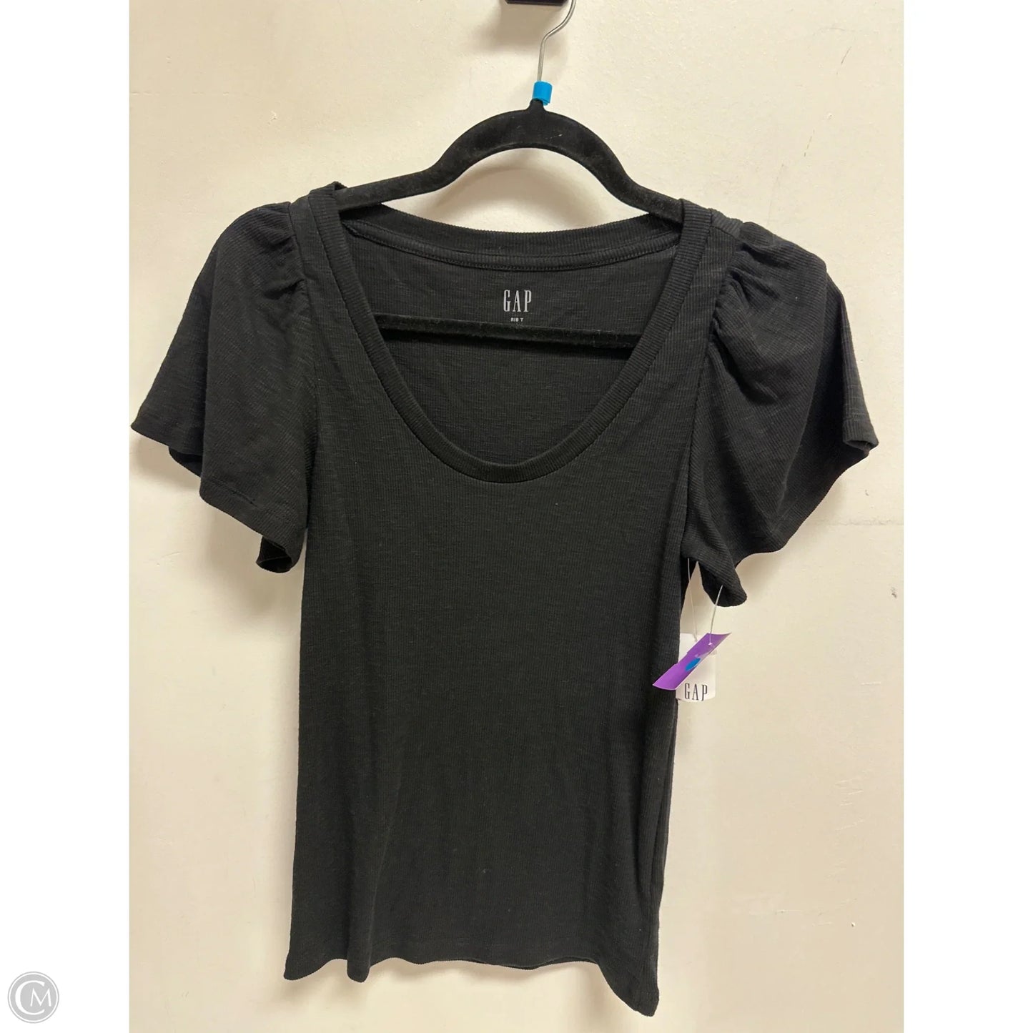 Top Short Sleeve By Gap In Black, Size: Xs