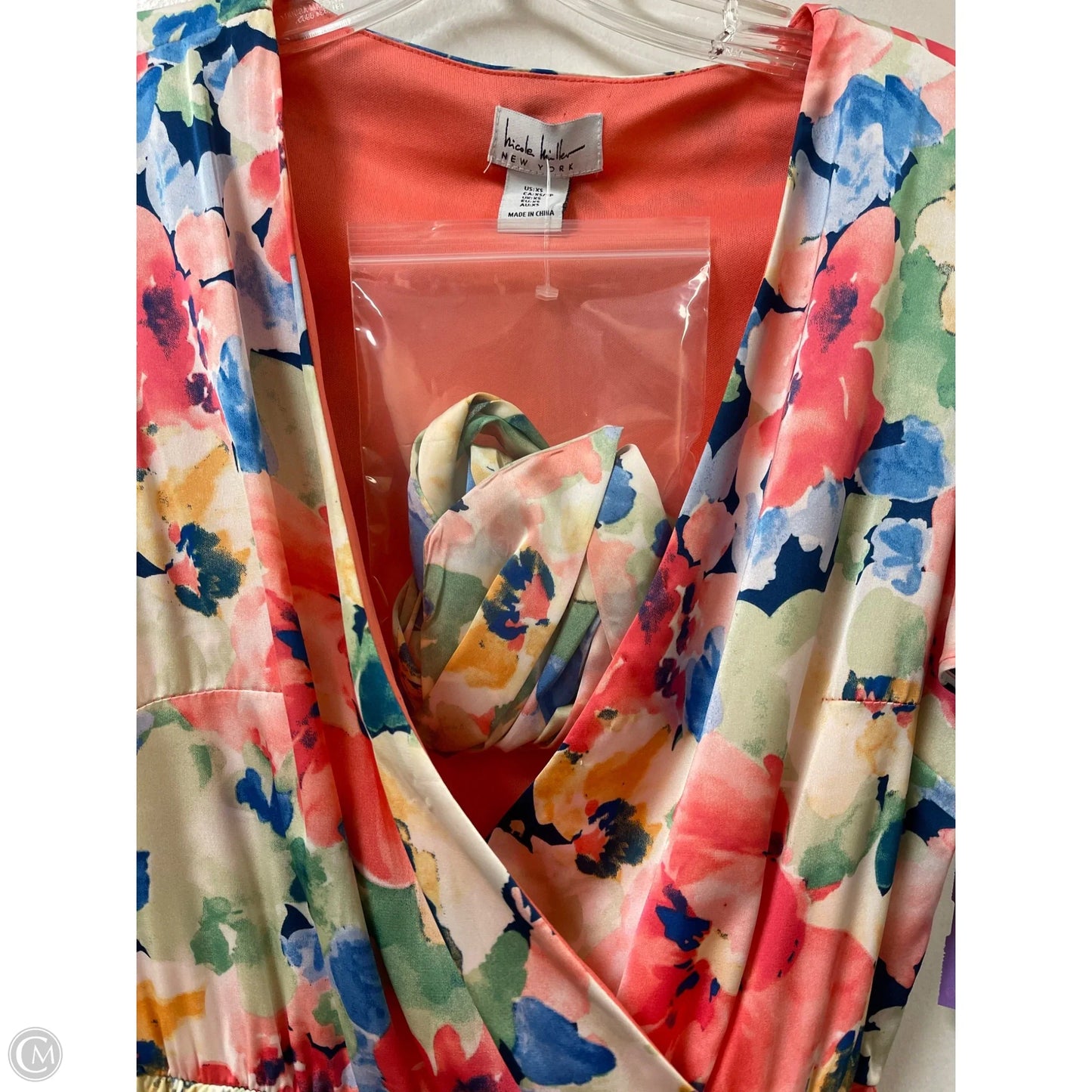 Dress Casual Maxi By Nicole Miller In Floral Print, Size: Xs