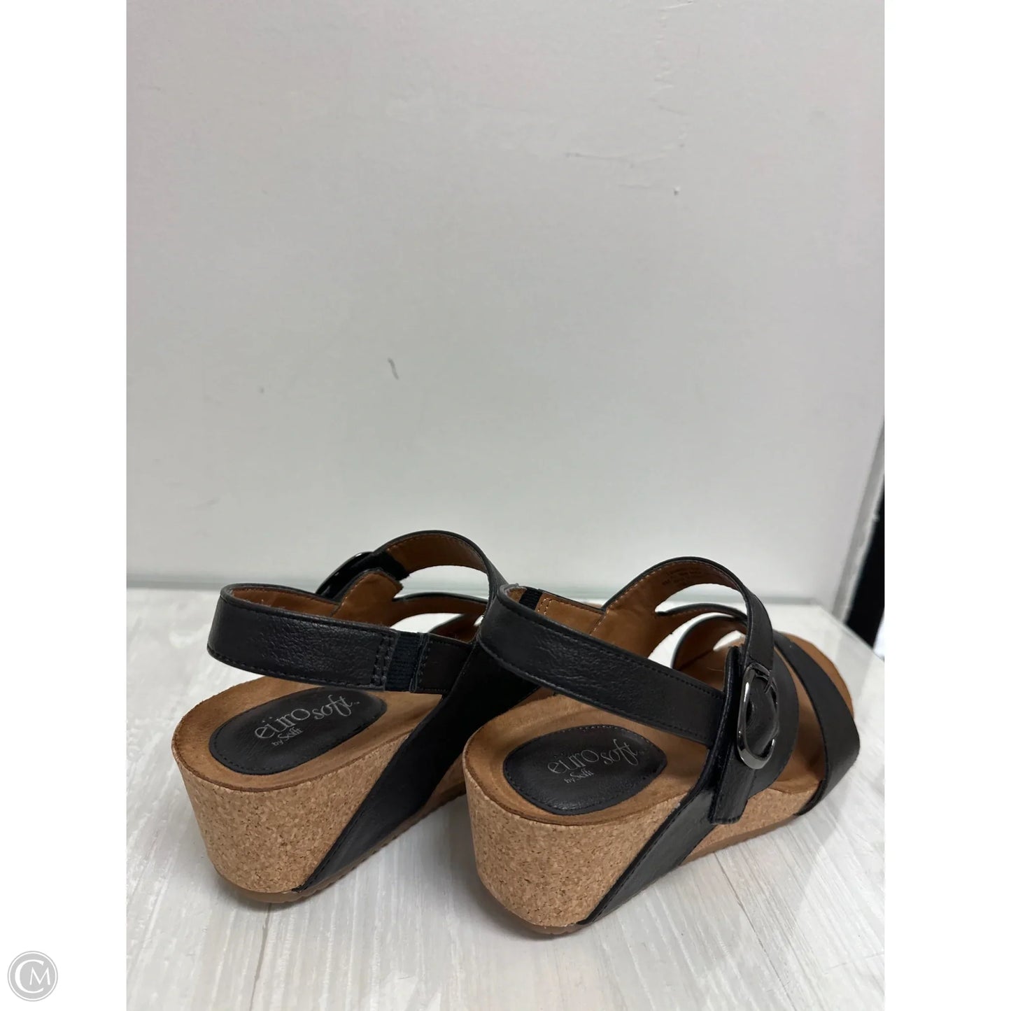 Sandals Heels Wedge By Sofft In Black, Size: 8