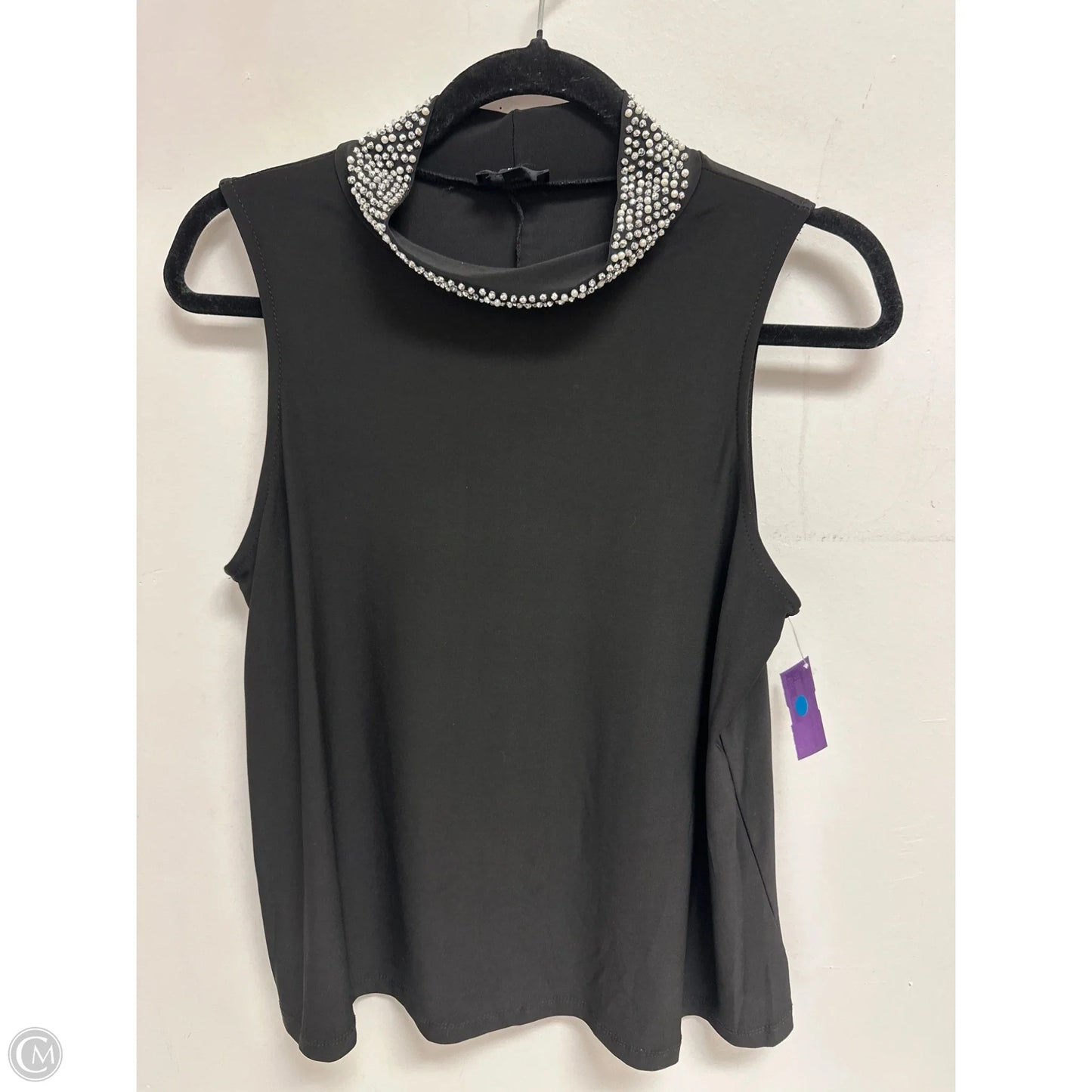 Top Sleeveless By Nicole By Nicole Miller In Black, Size: L