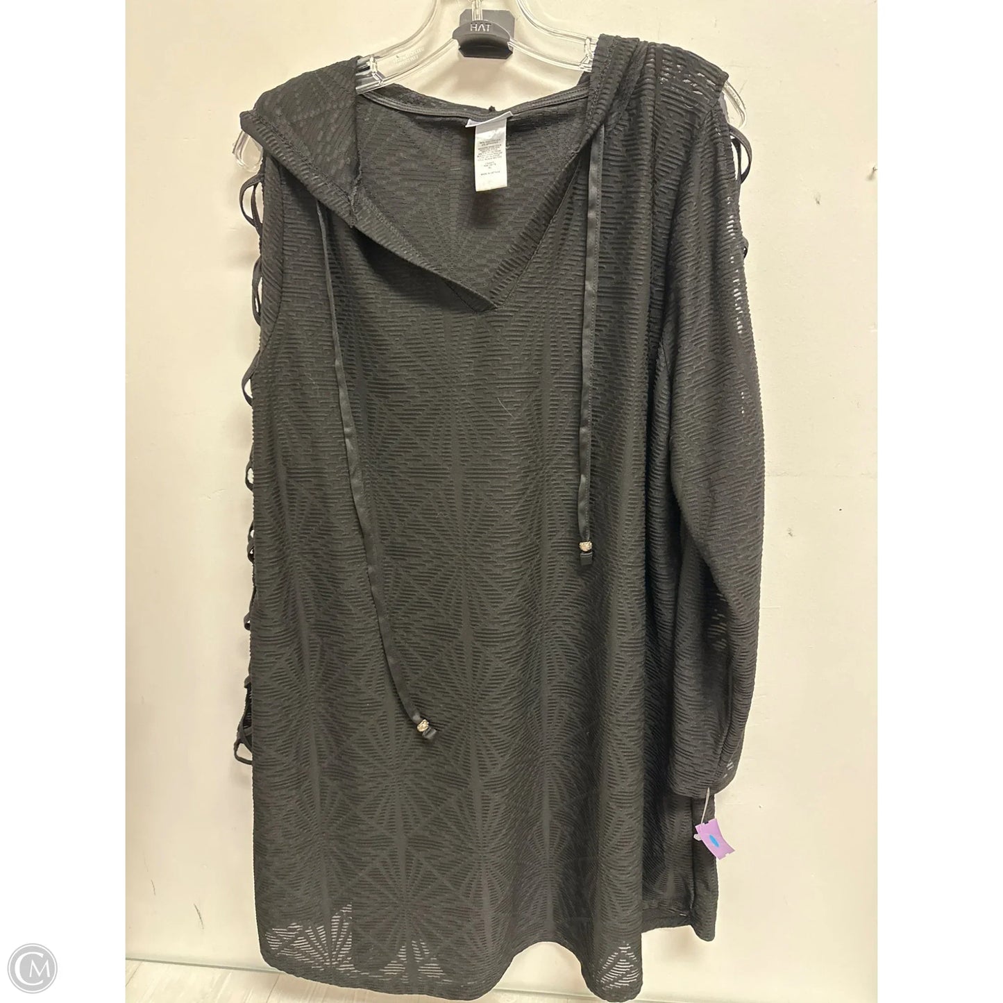 Swimwear Cover-up By Clothes Mentor In Black, Size: Xl