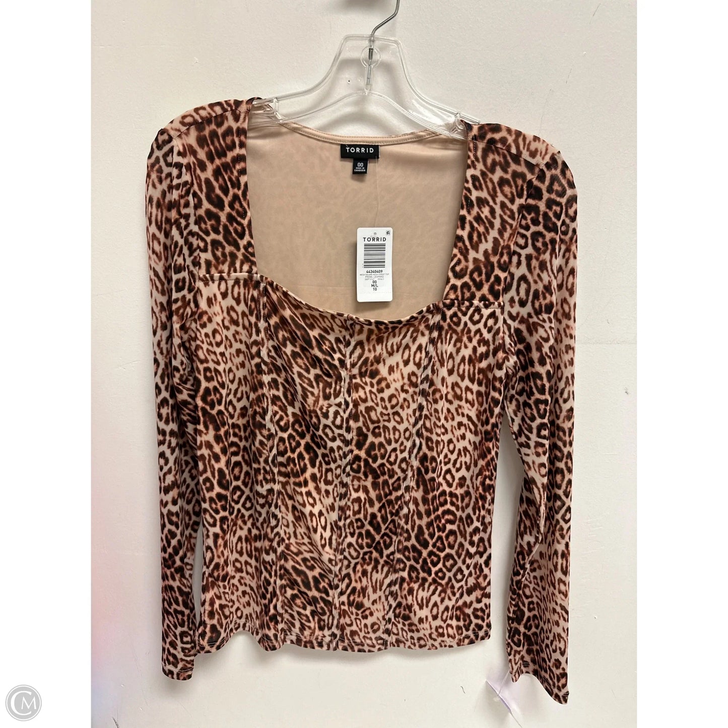 Top Long Sleeve By Torrid In Animal Print, Size: L