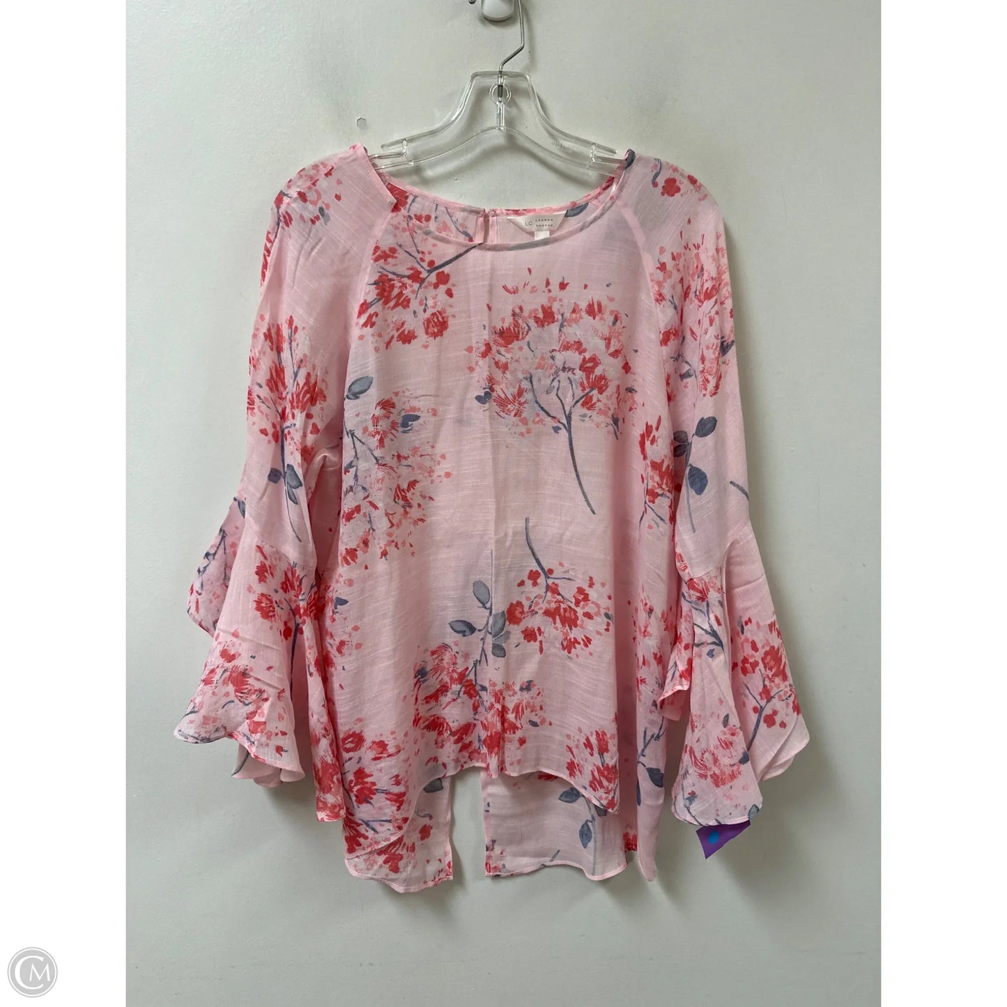 Top Long Sleeve By Lc Lauren Conrad In Pink, Size: L