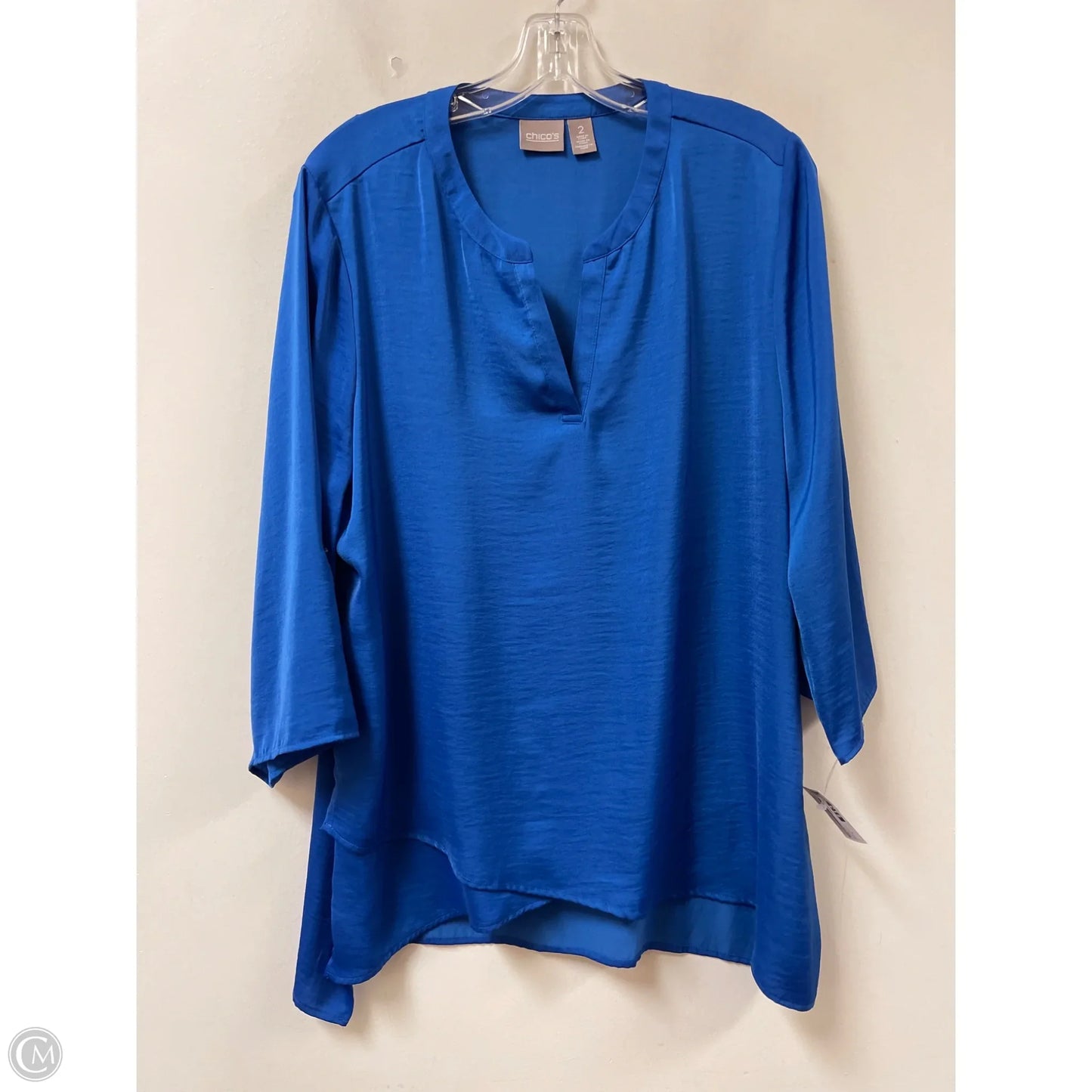 Top Long Sleeve By Chicos In Blue, Size: L