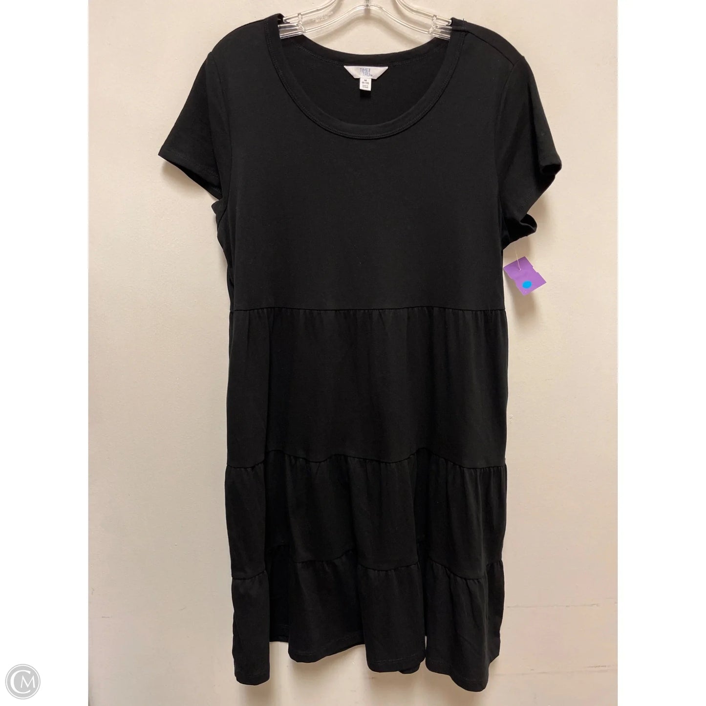 Dress Casual Midi By Time And Tru In Black, Size: M