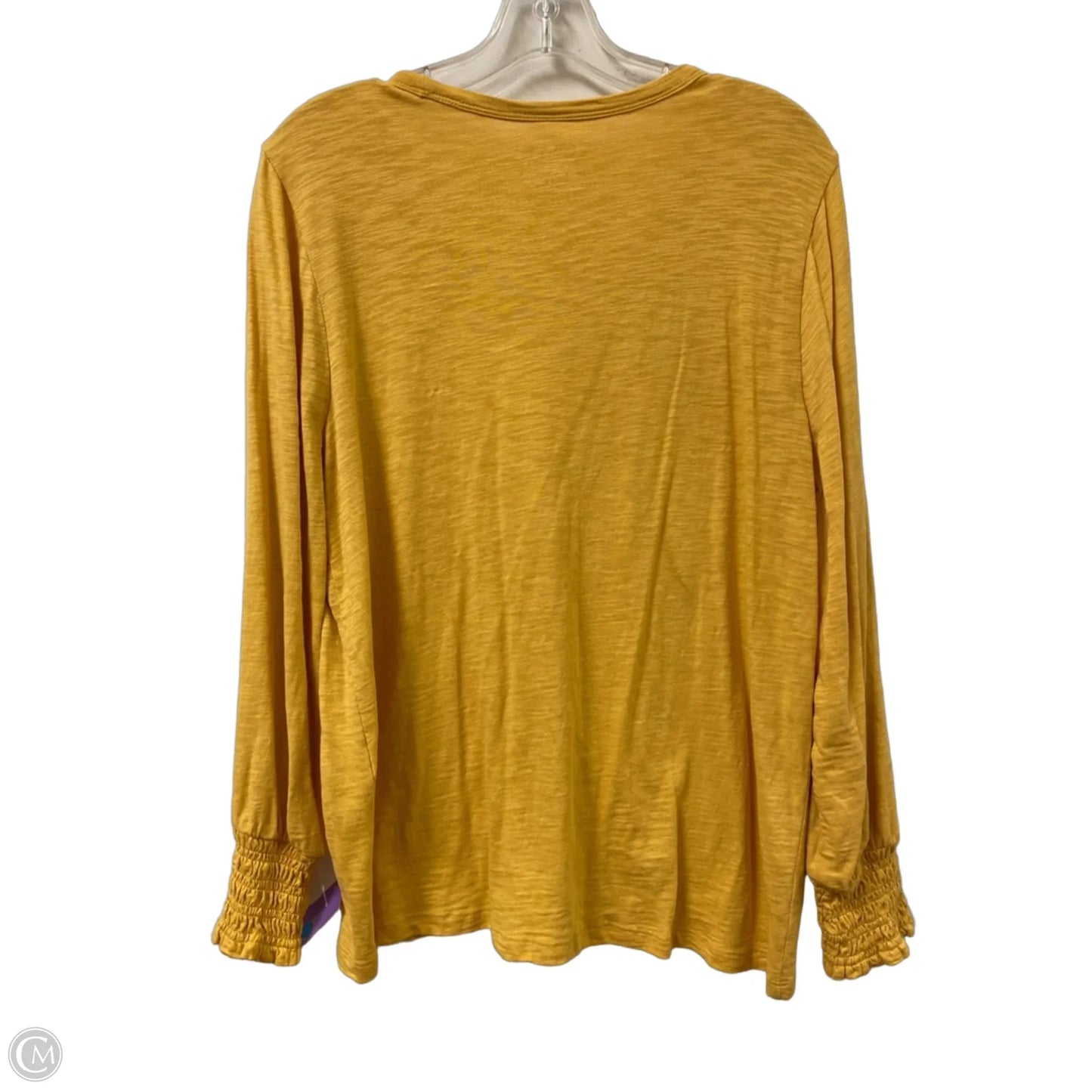 Top Long Sleeve By Chicos In Yellow, Size: L