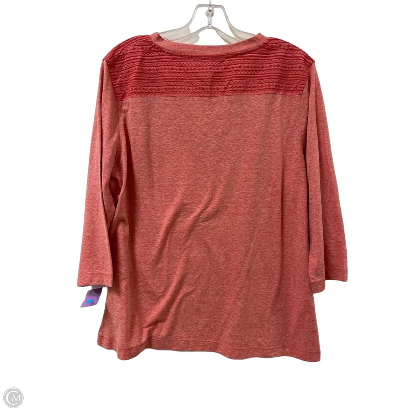 Top Long Sleeve By Natural Reflections In Red, Size: Xl