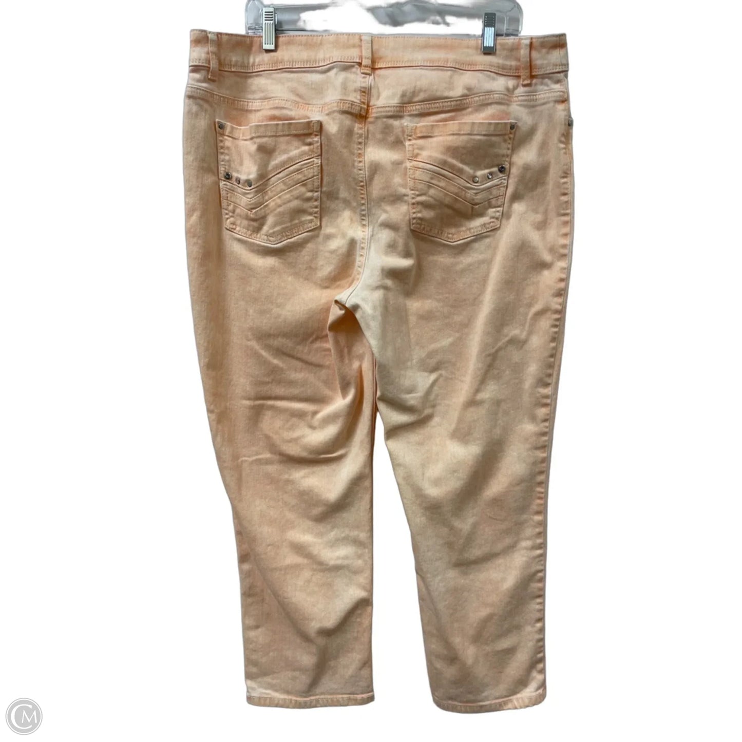 Jeans Straight By Chicos In Orange, Size: 16
