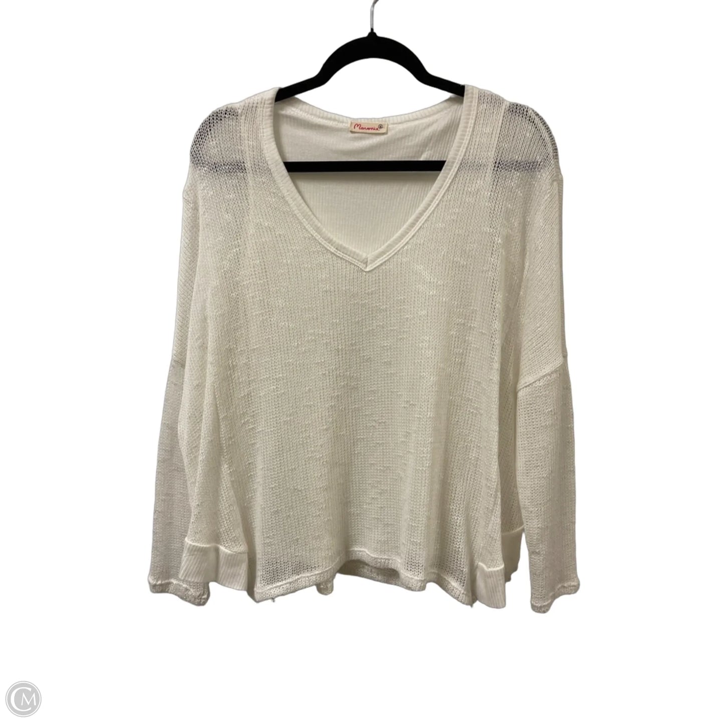 Top Long Sleeve By Clothes Mentor In Cream, Size: S