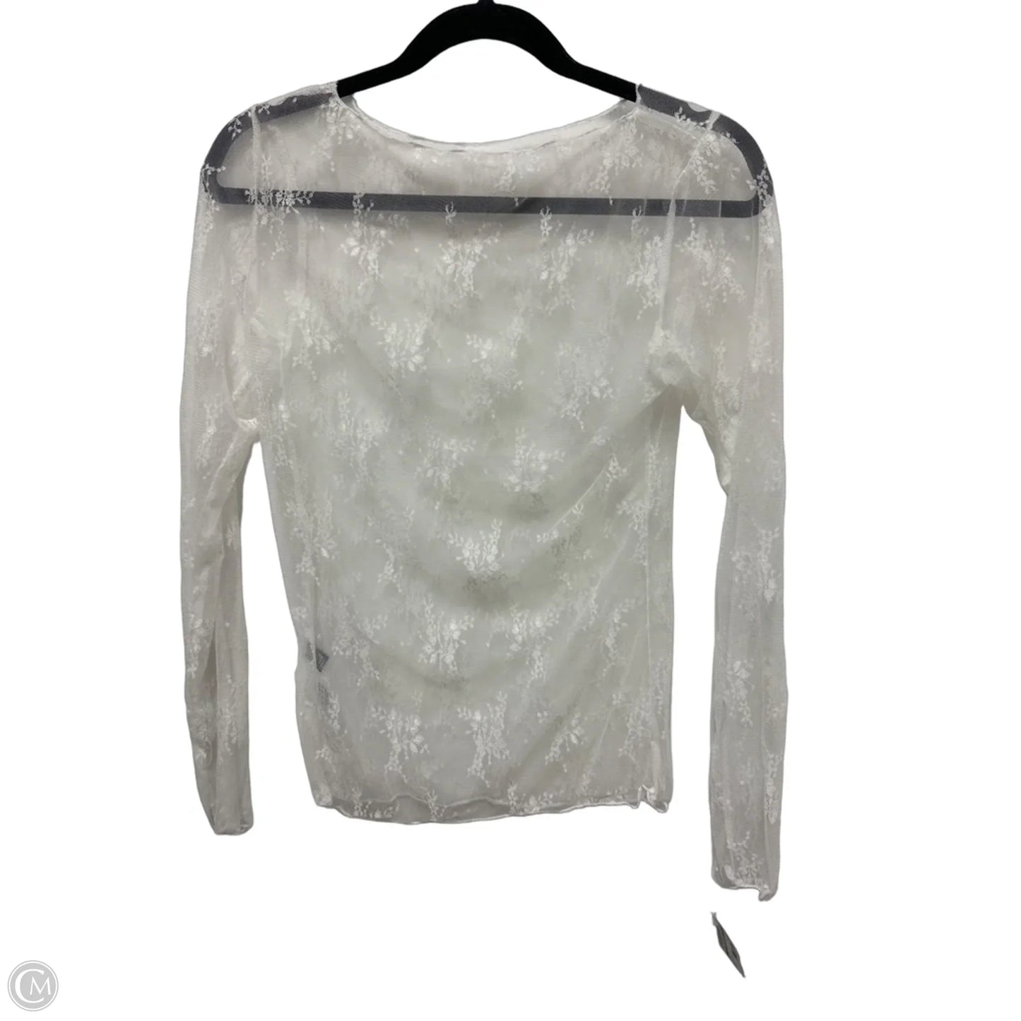 Top Long Sleeve By Clothes Mentor In White, Size: M