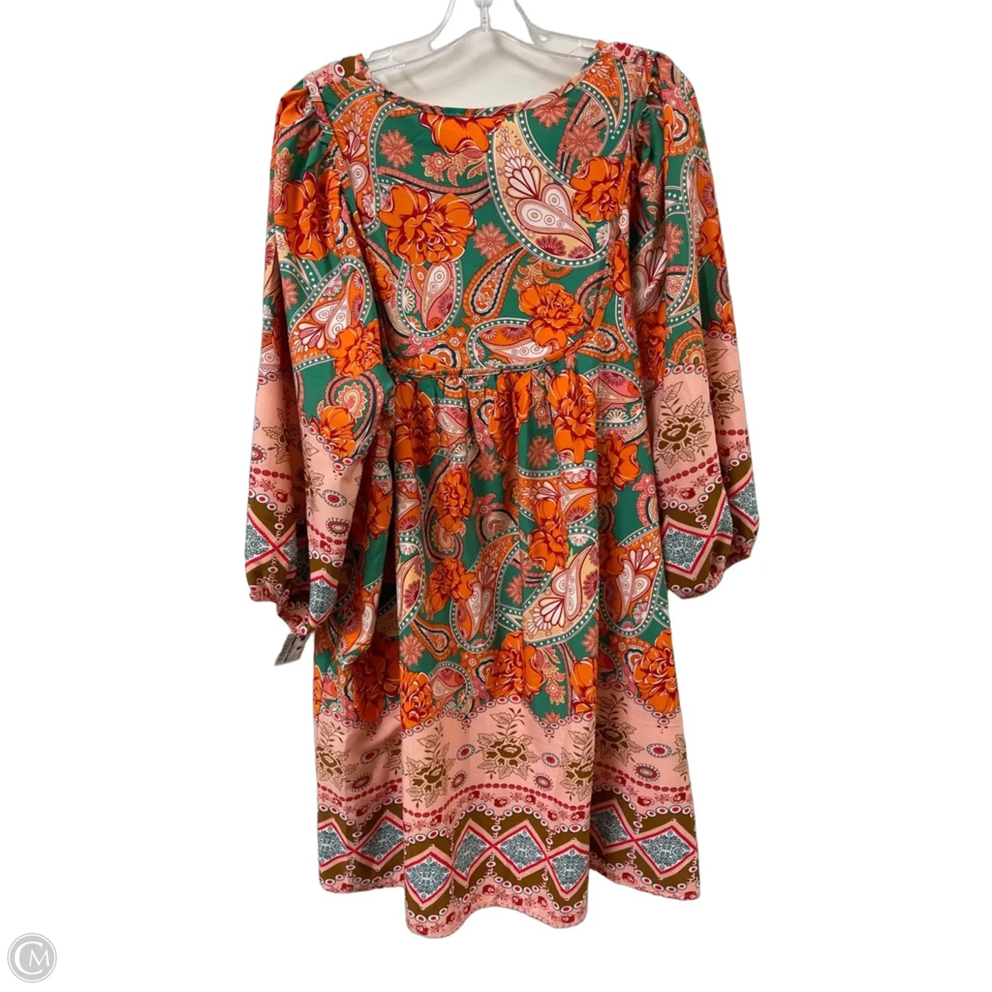 Dress Casual Midi By Clothes Mentor In Orange, Size: Xl