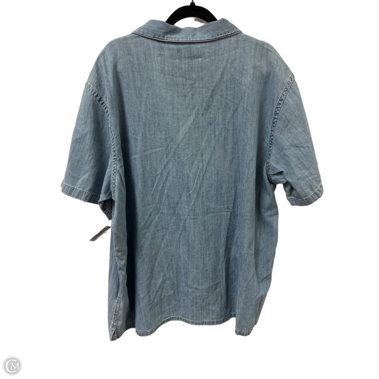 Blouse Short Sleeve By Old Navy In Blue, Size: 1x