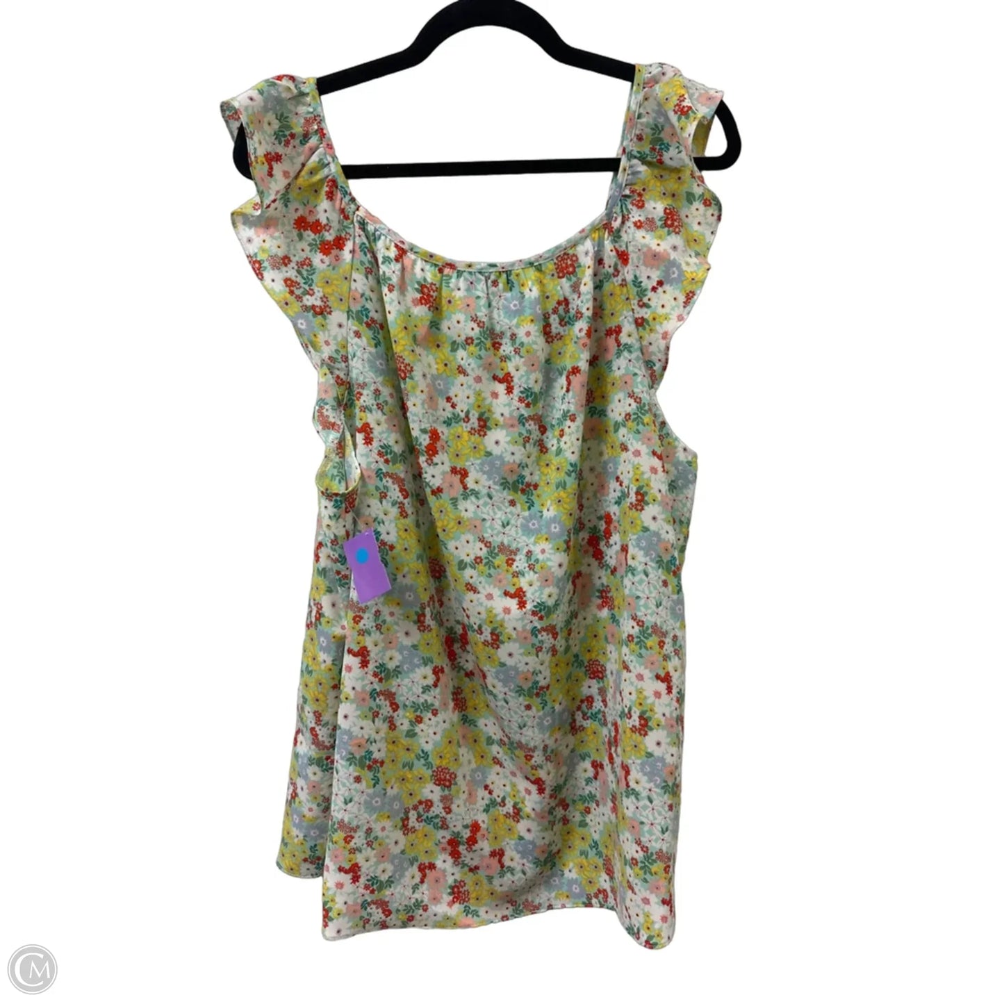 Top Sleeveless By Spin In Floral Print, Size: 2x