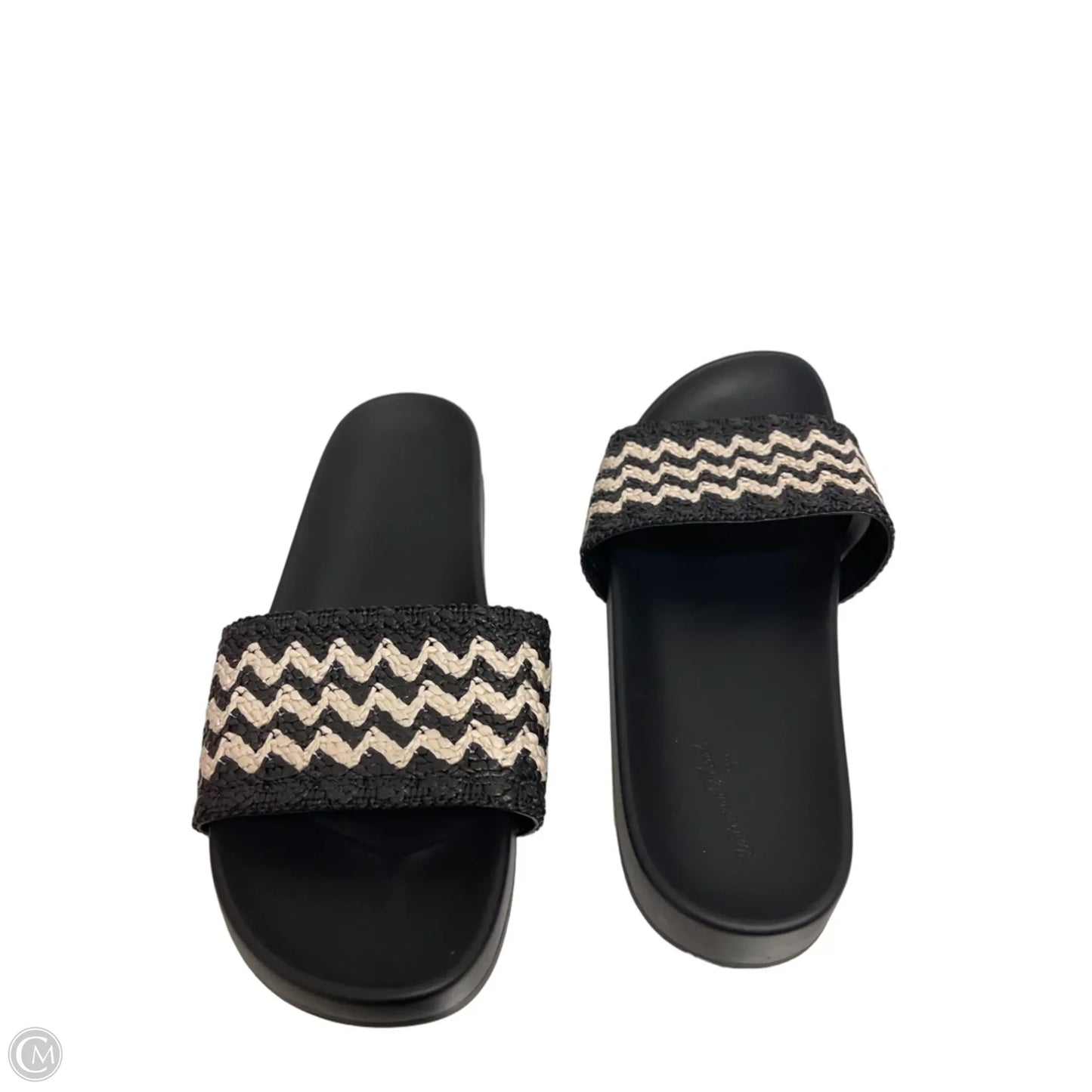 Sandals Flats By Universal Thread In Black & Cream, Size: 8.5