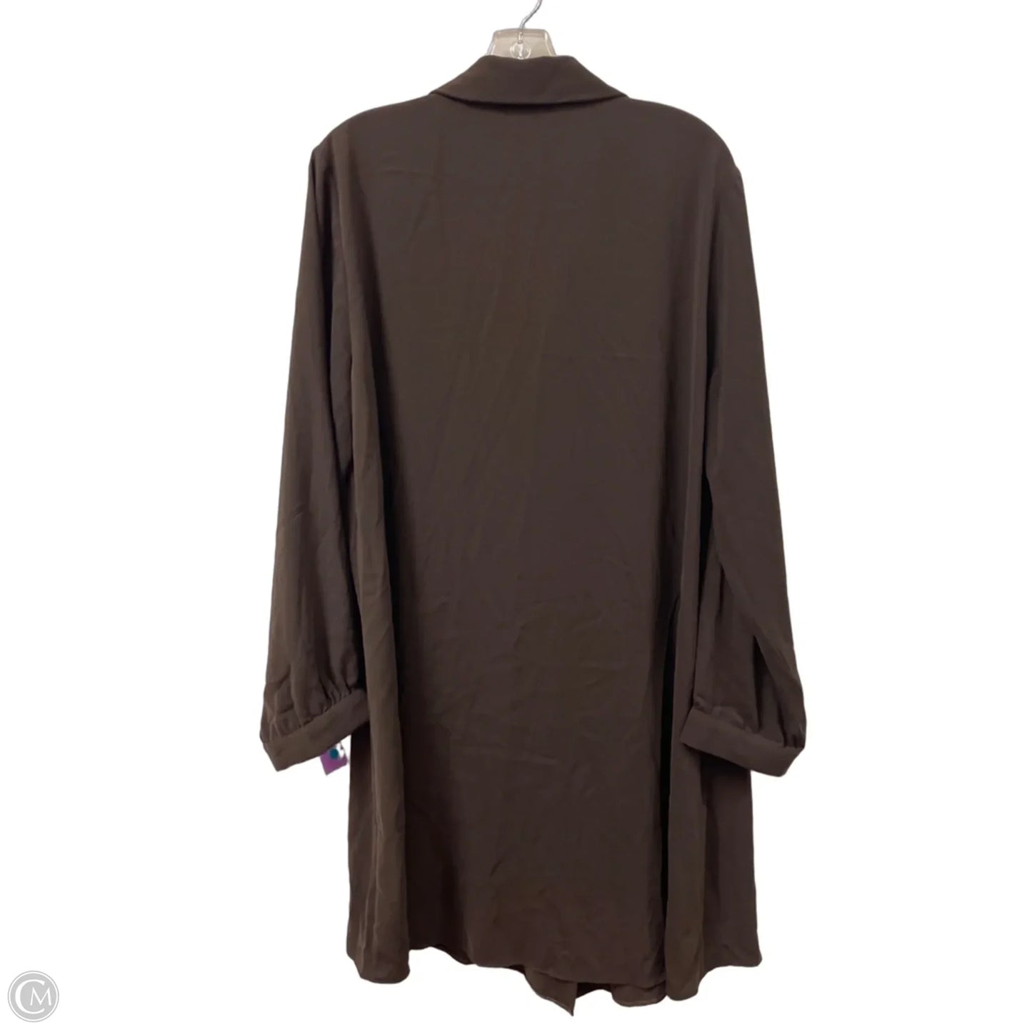 Dress Casual Midi By Clothes Mentor In Brown, Size: 1x