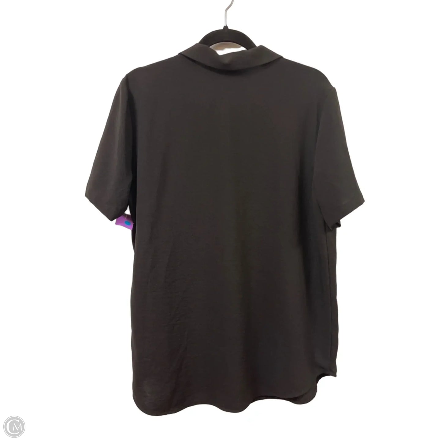 Top Short Sleeve By Hilary Radley In Black, Size: M