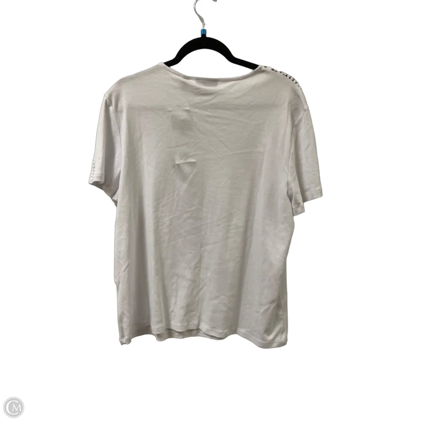 Top Short Sleeve By Rafaella In White, Size: 1x