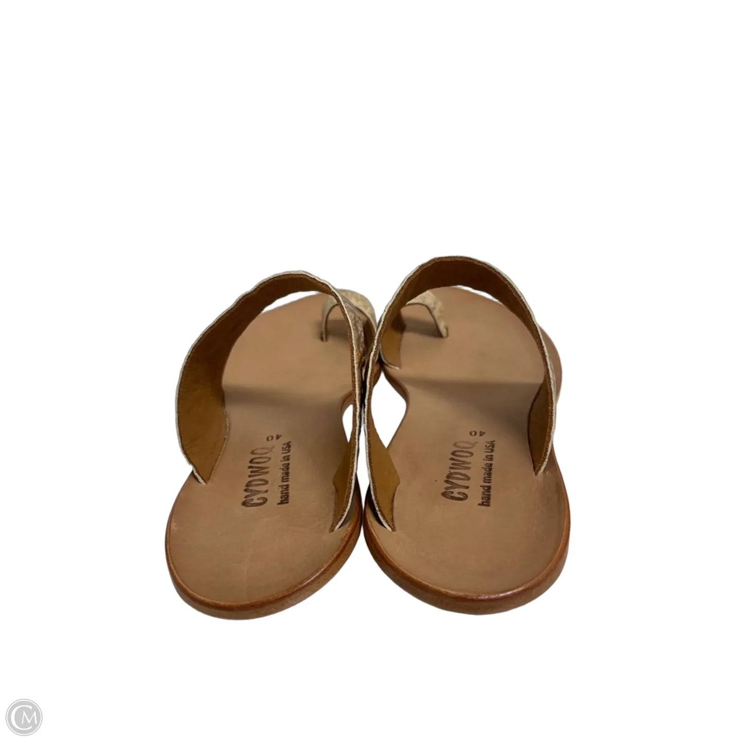 Sandals Flats By Clothes Mentor In Cream, Size: 9.5
