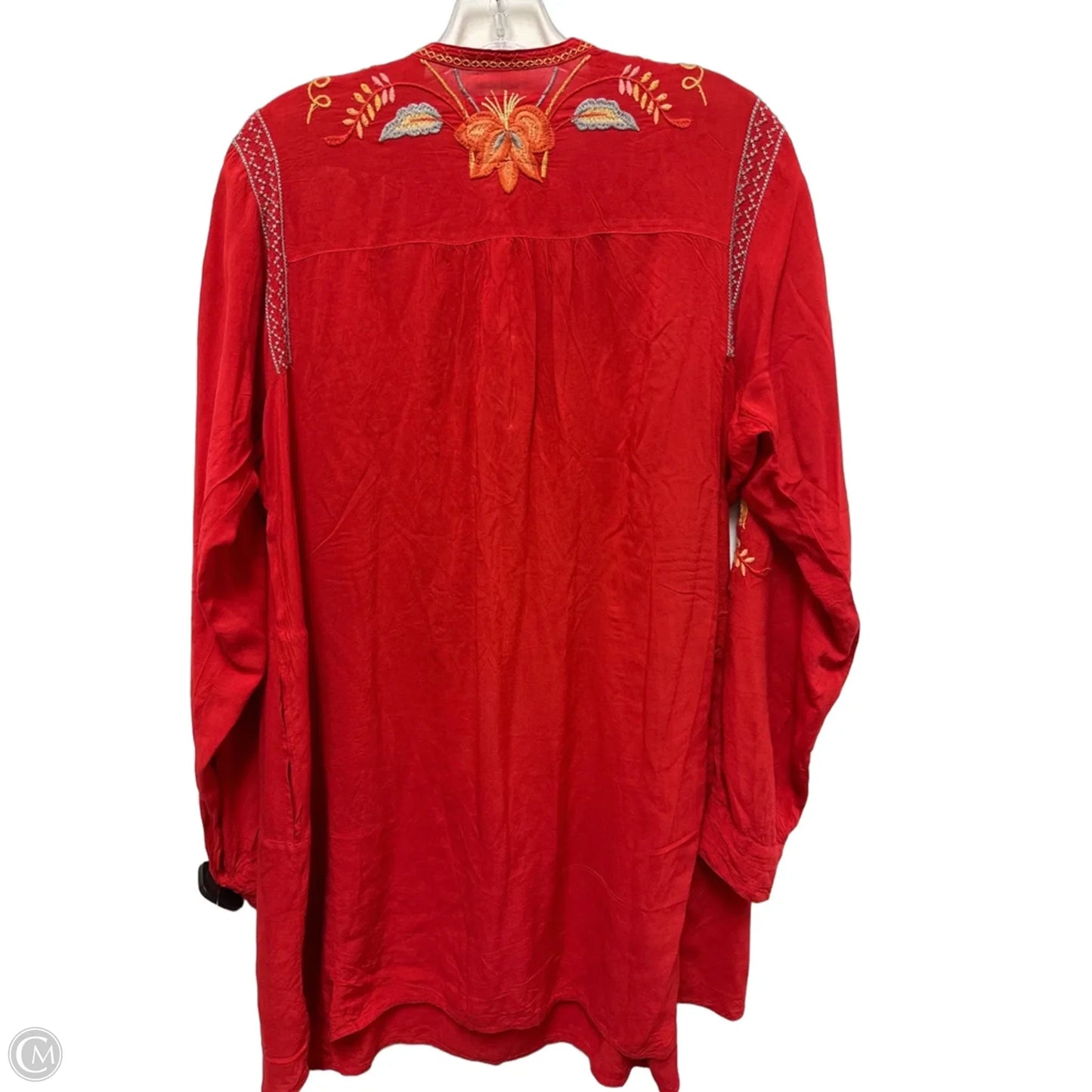 Dress Designer By Johnny Was In Red, Size: M