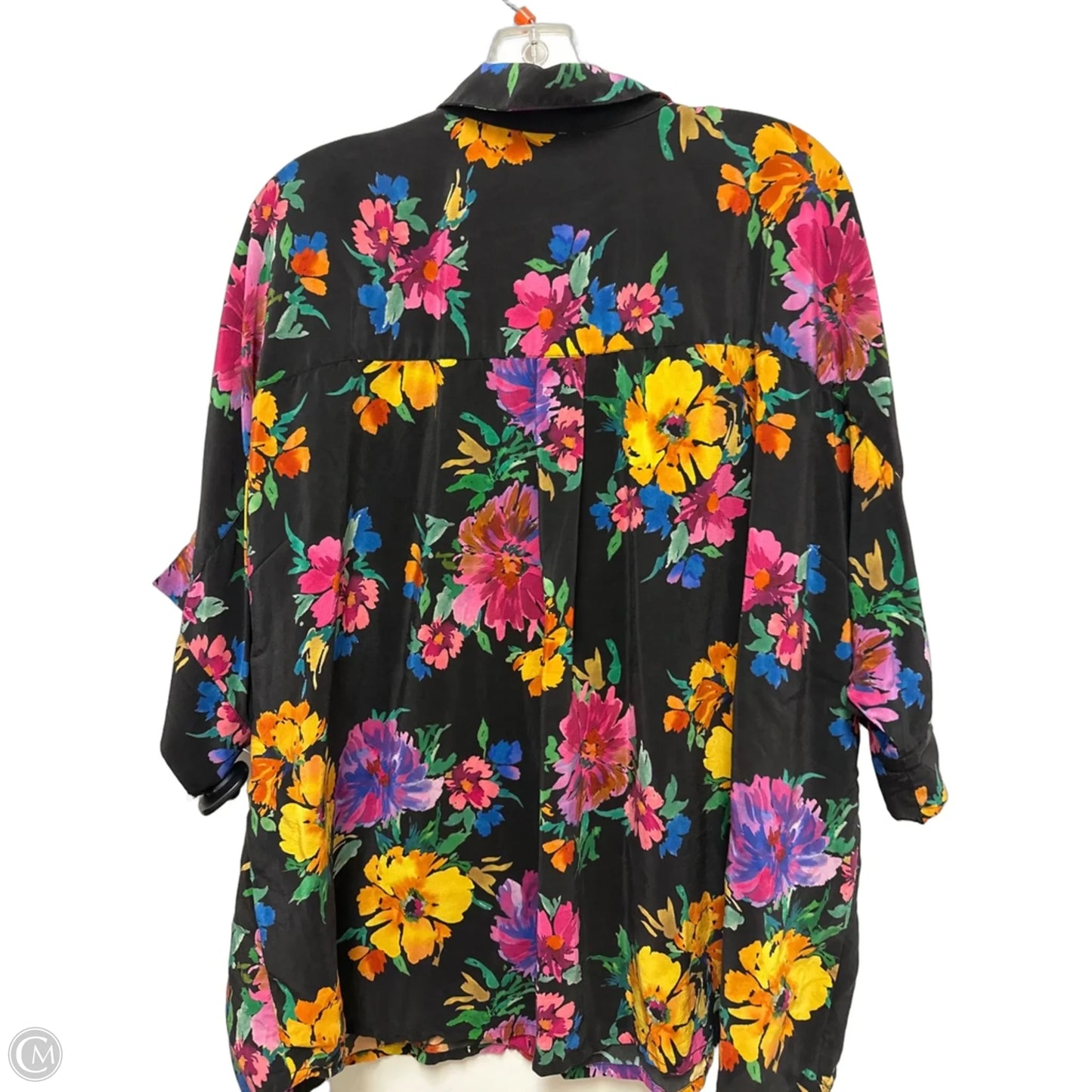 Blouse Designer By Johnny Was In Floral Print, Size: Xl