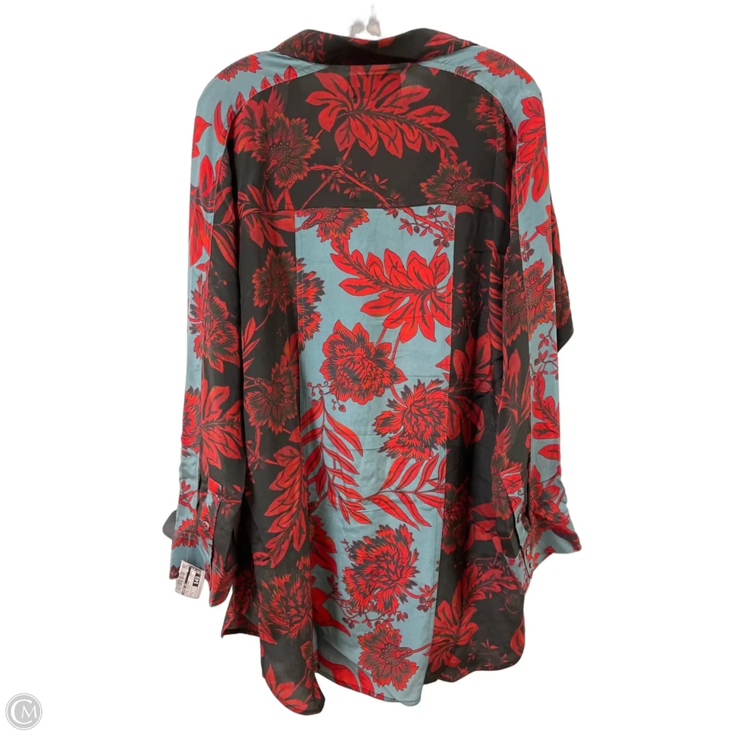 Tunic Designer By Johnny Was In Floral Print, Size: L