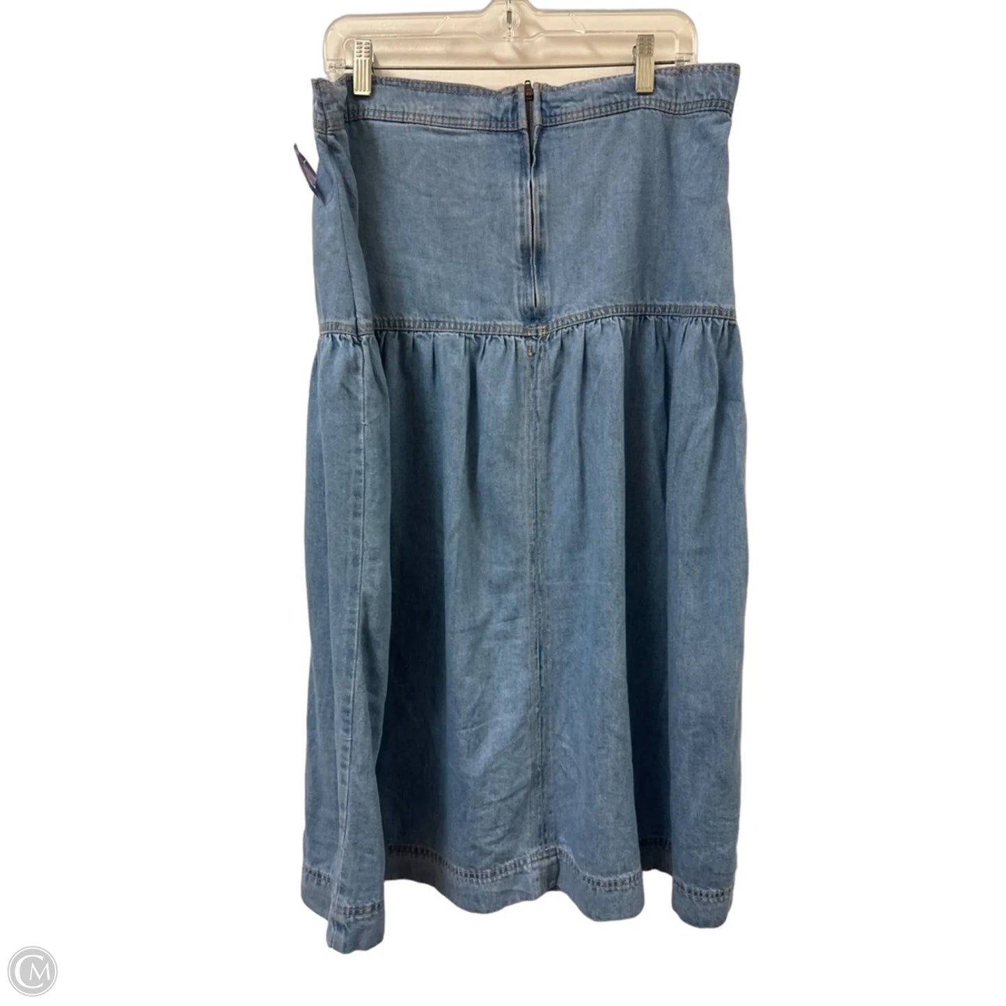 Skirt Maxi By Time And Tru In Blue Denim, Size: 18