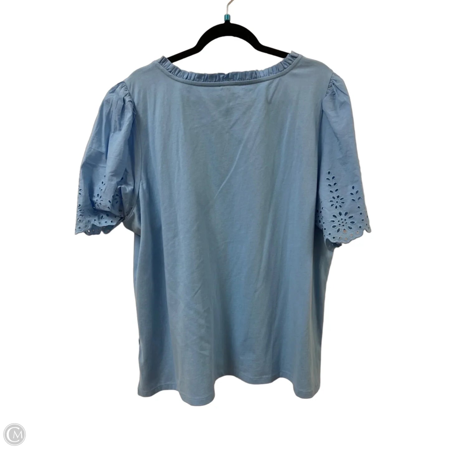 Top Short Sleeve By Talbots In Blue, Size: 3x