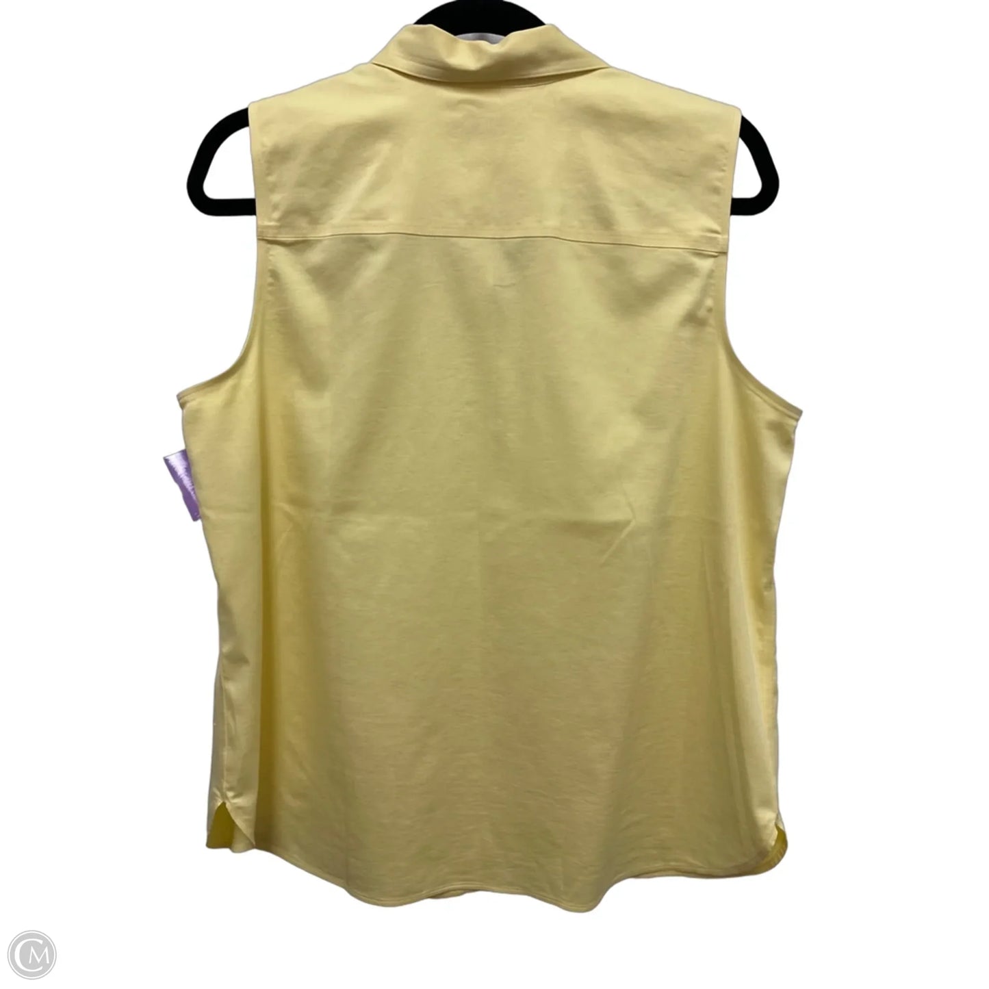 Top Short Sleeve By Chicos In Yellow, Size: L