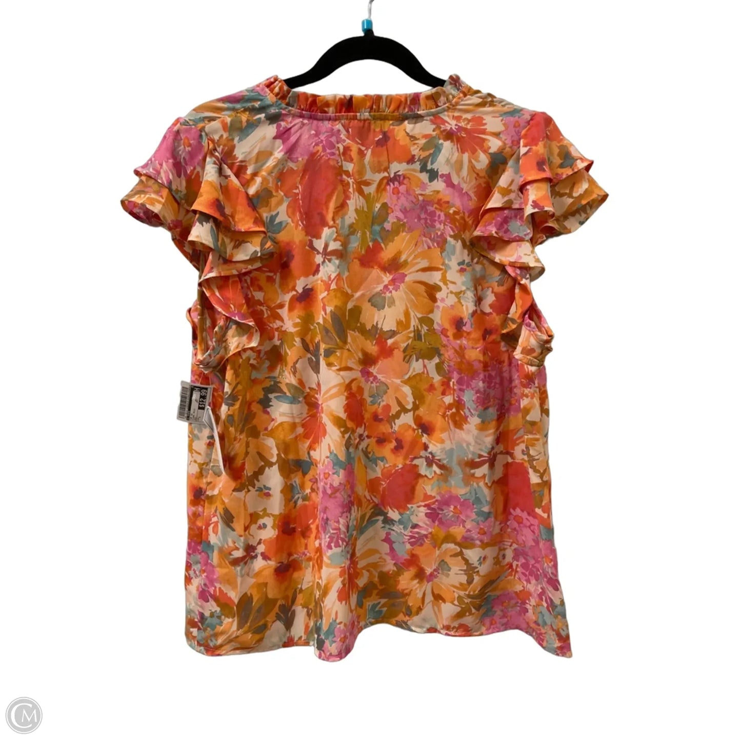 Top Short Sleeve By 1.state In Floral Print, Size: L