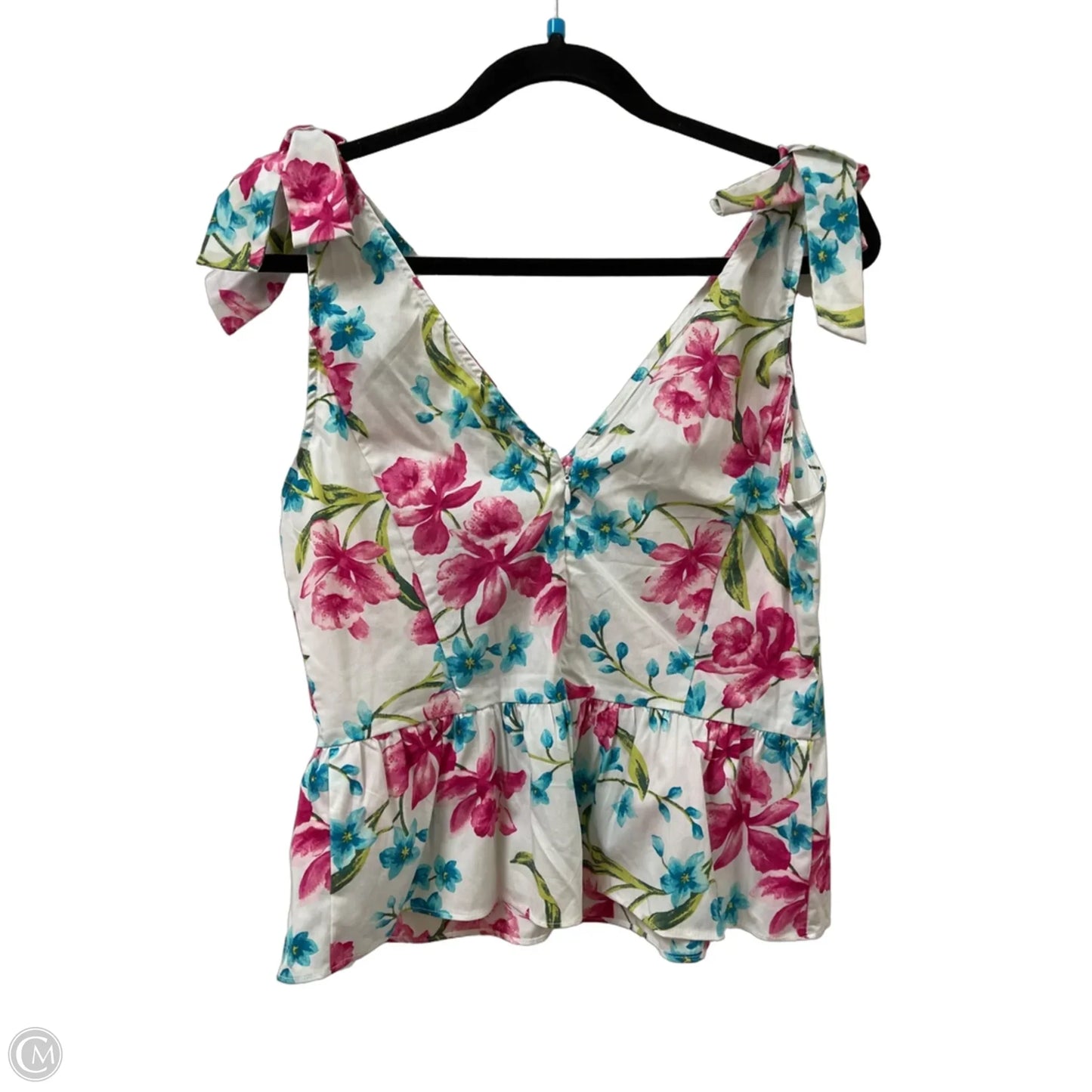 Top Sleeveless By Nine West In Floral Print, Size: M