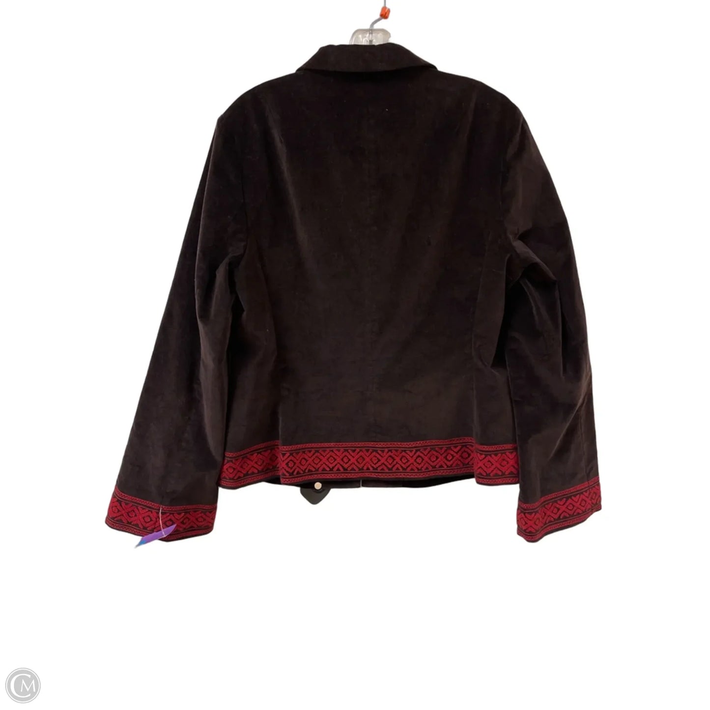 Blazer Designer By Tory Burch In Brown, Size: L