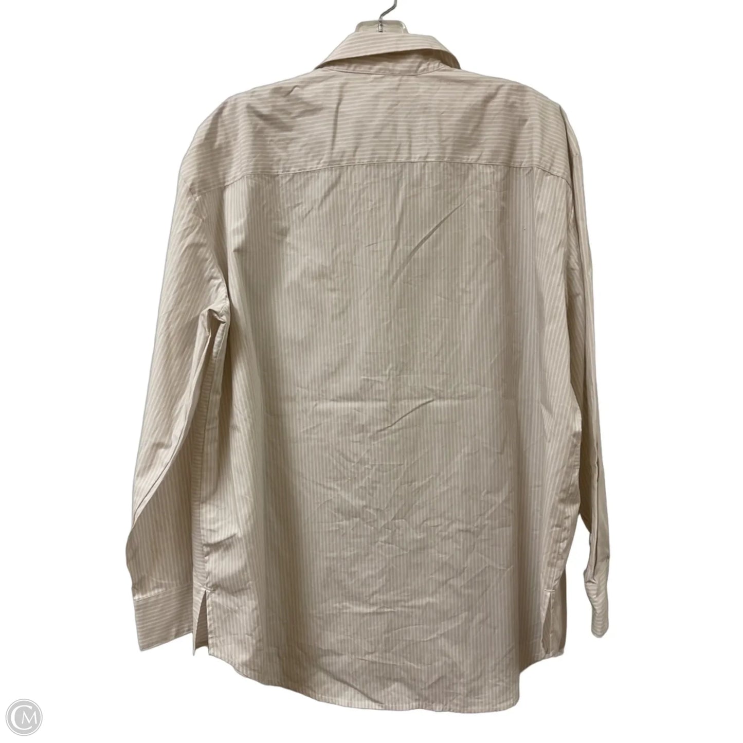Blouse Long Sleeve By Time And Tru In Tan, Size: L