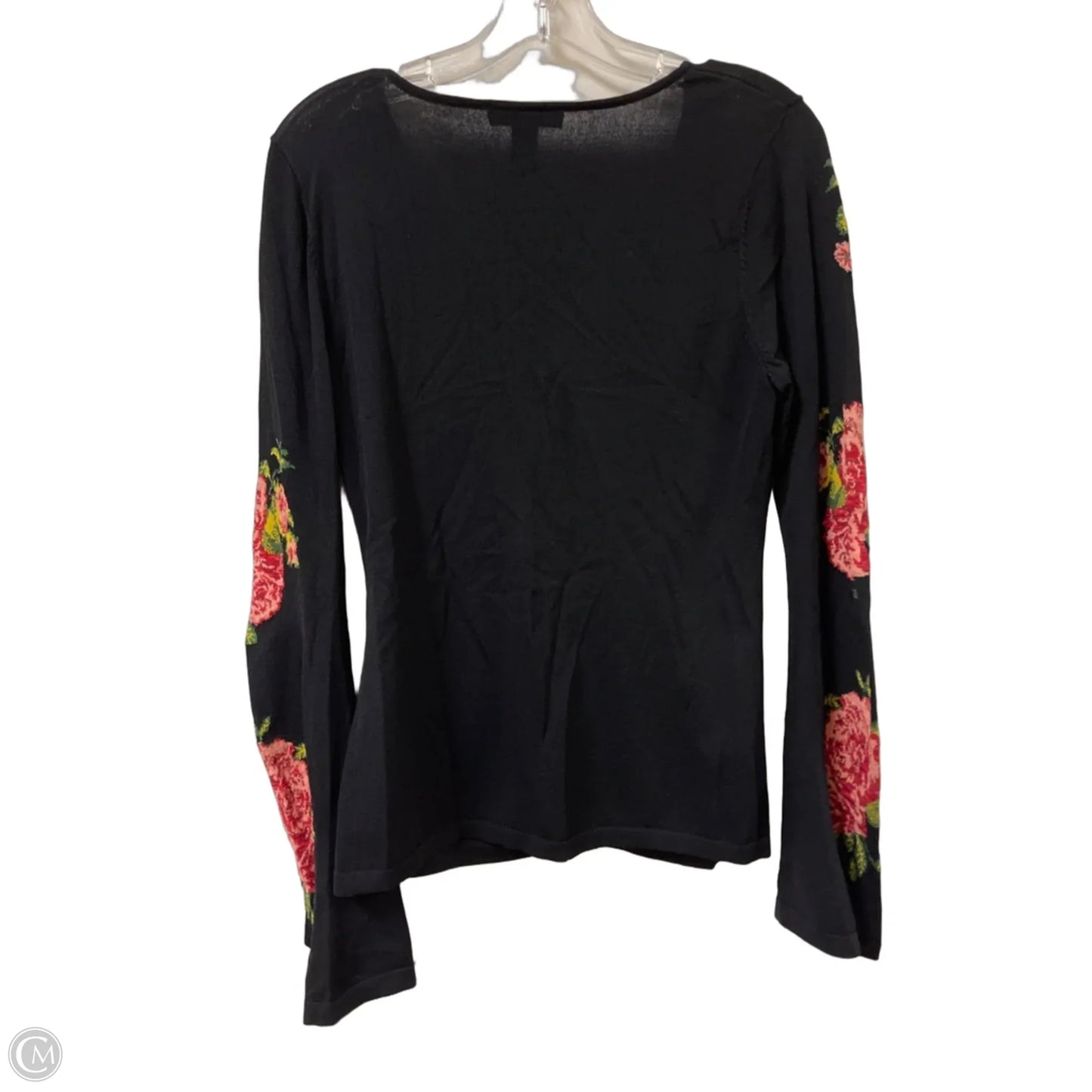 Top Long Sleeve By Inc In Black, Size: M