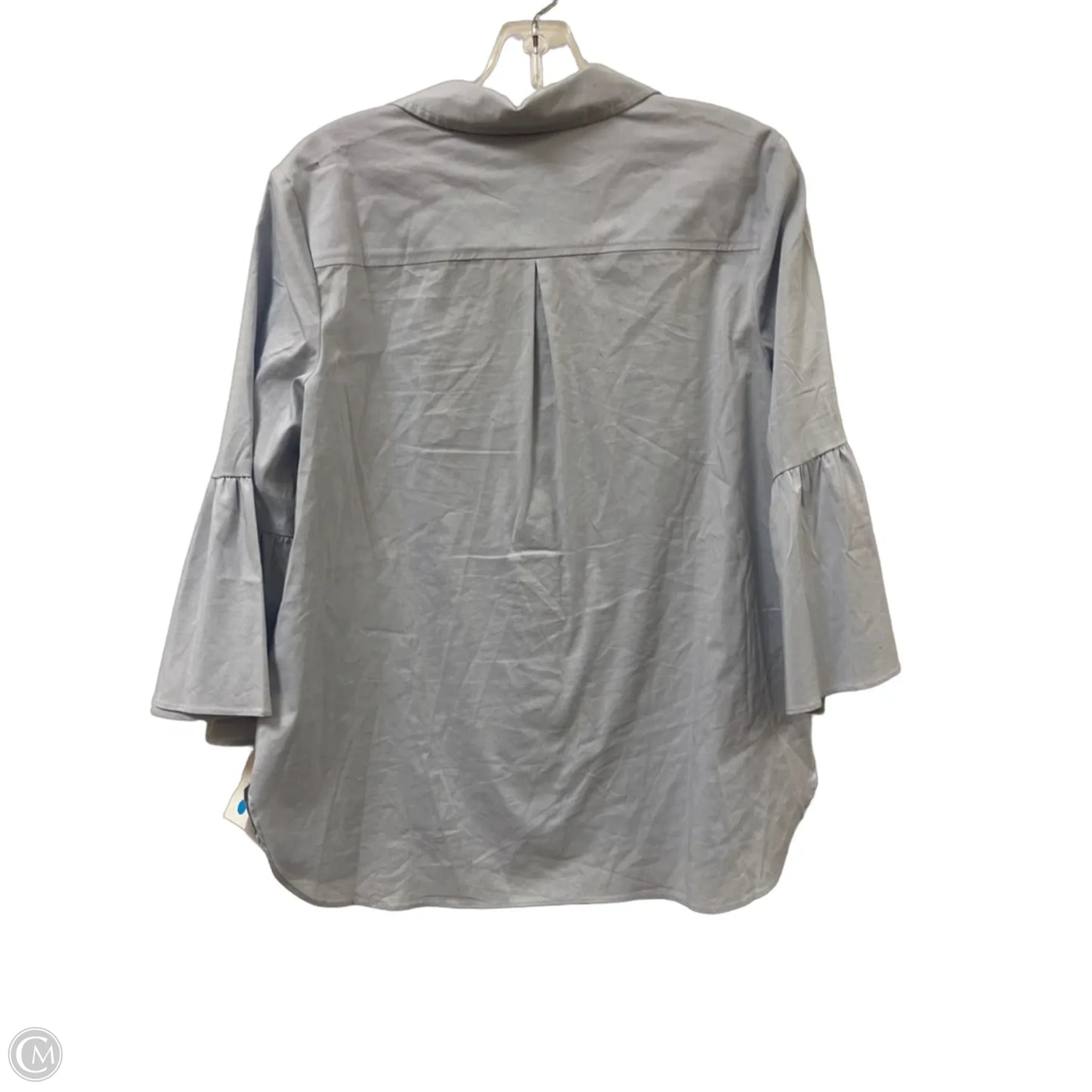 Blouse Long Sleeve By Counterparts In Blue, Size: L