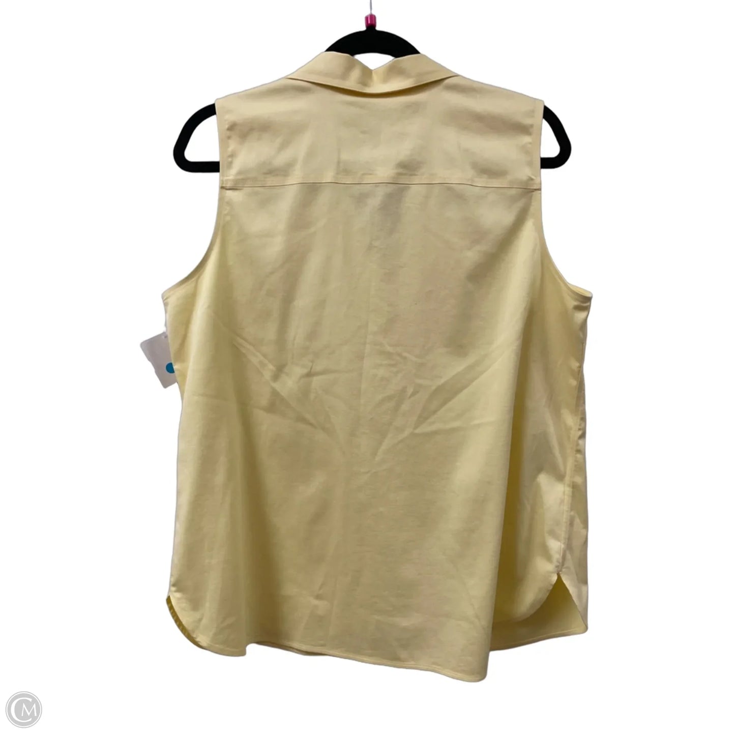 Top Sleeveless By Chicos In Yellow, Size: L