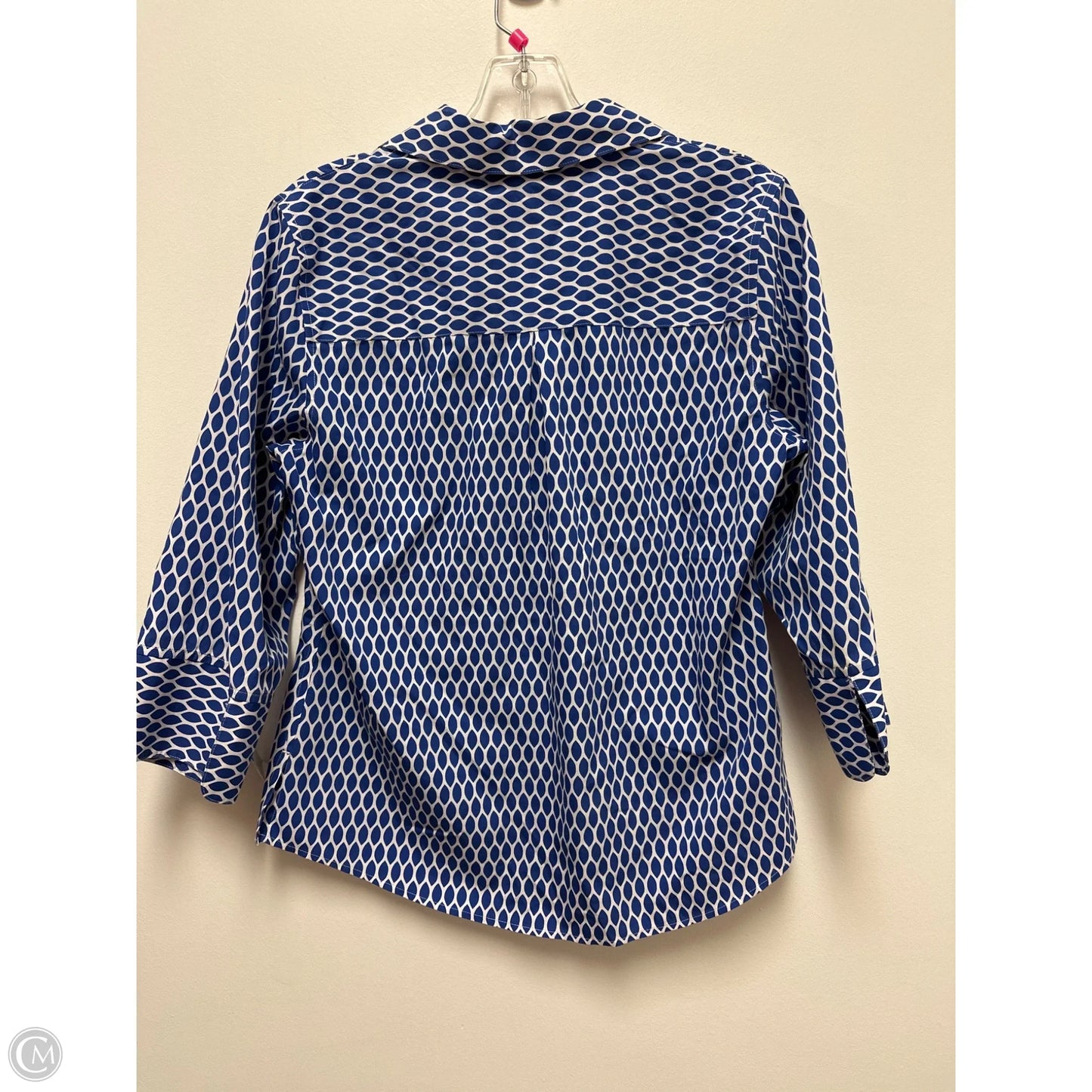 Blouse Long Sleeve By Chicos In Blue, Size: S