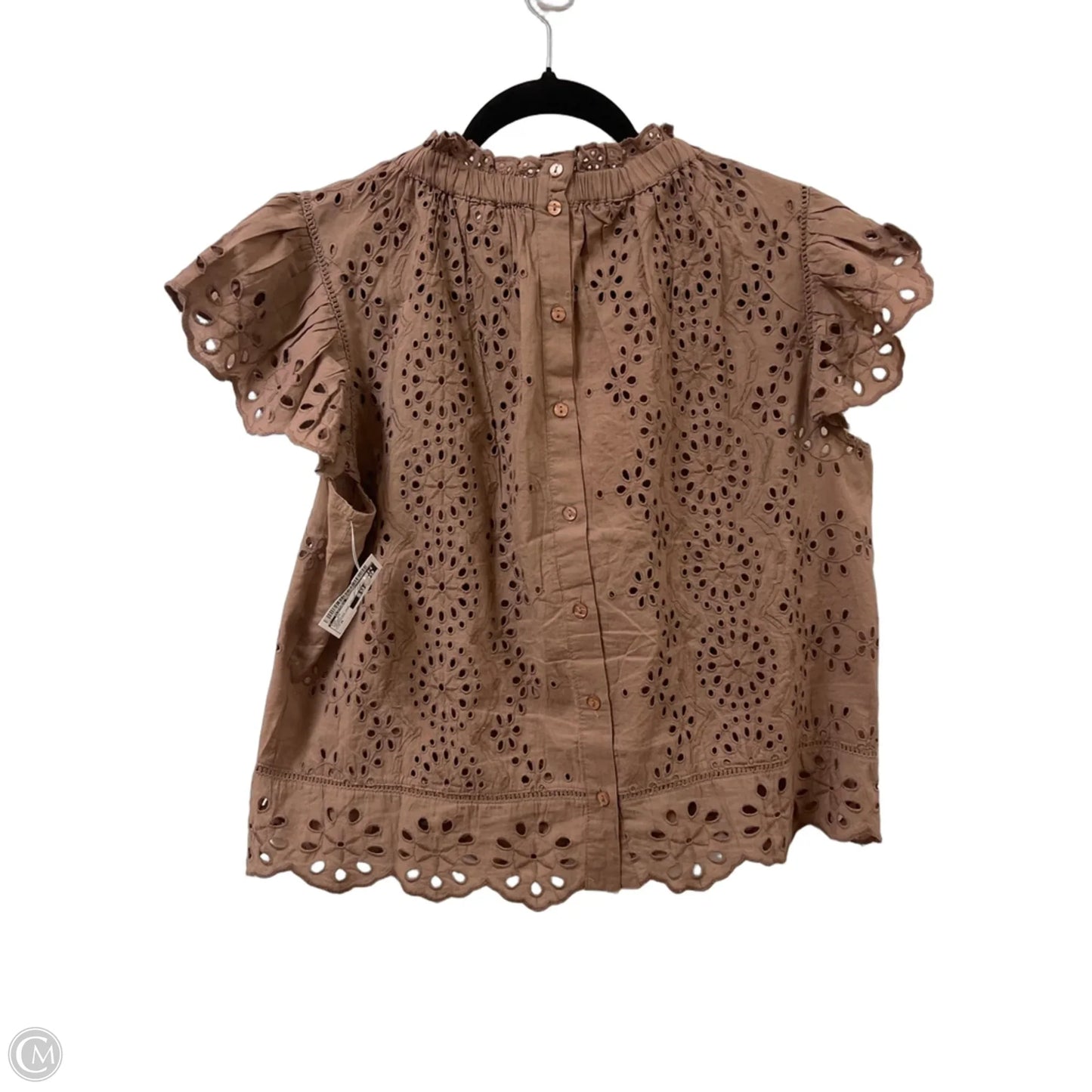 Top Short Sleeve By Clothes Mentor In Brown, Size: M