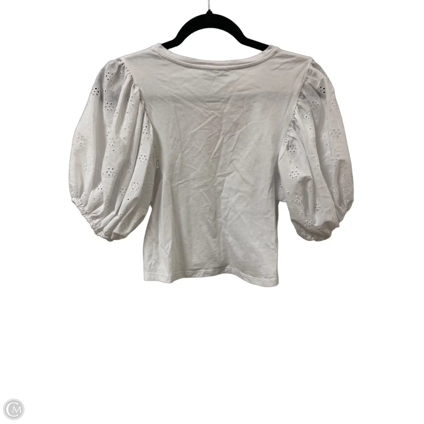 Top Short Sleeve By Zara In White, Size: S