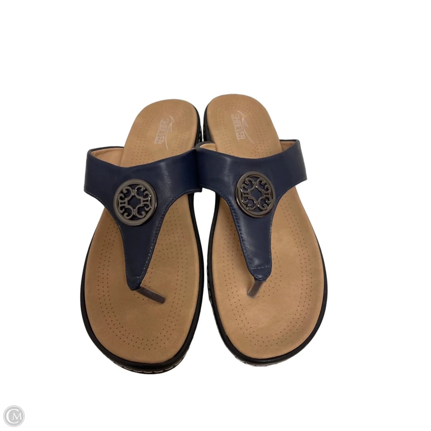 Sandals Flip Flops By Clothes Mentor In Navy, Size: 8.5