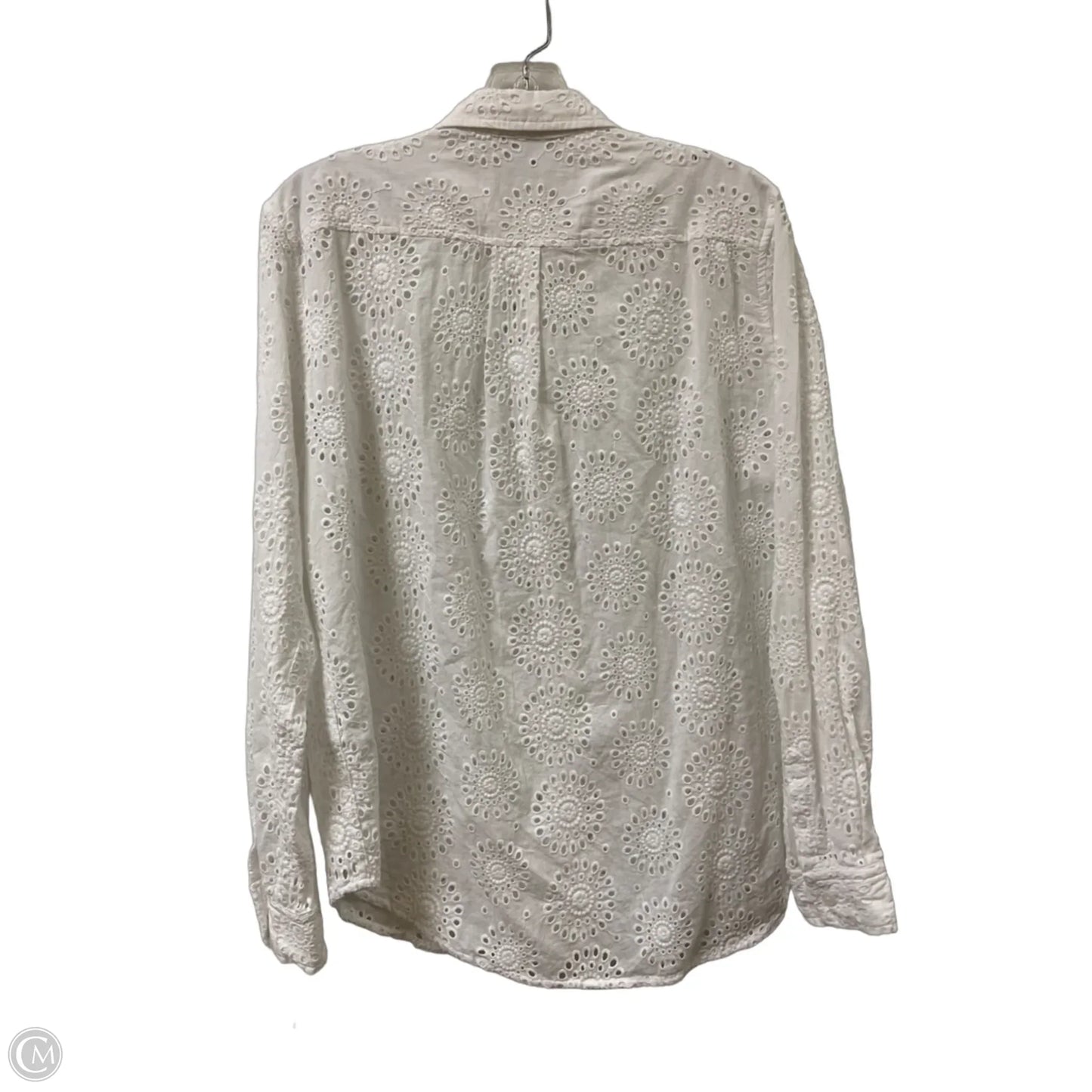 Blouse Long Sleeve By On 34th In White, Size: L