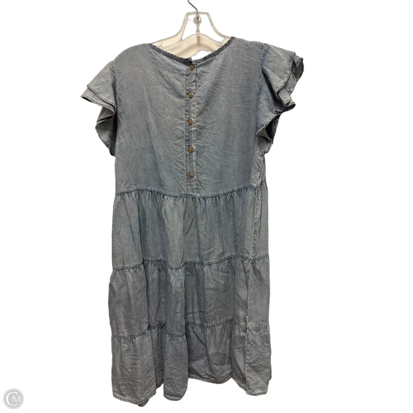 Dress Casual Midi By Vervet In Blue Denim, Size: M