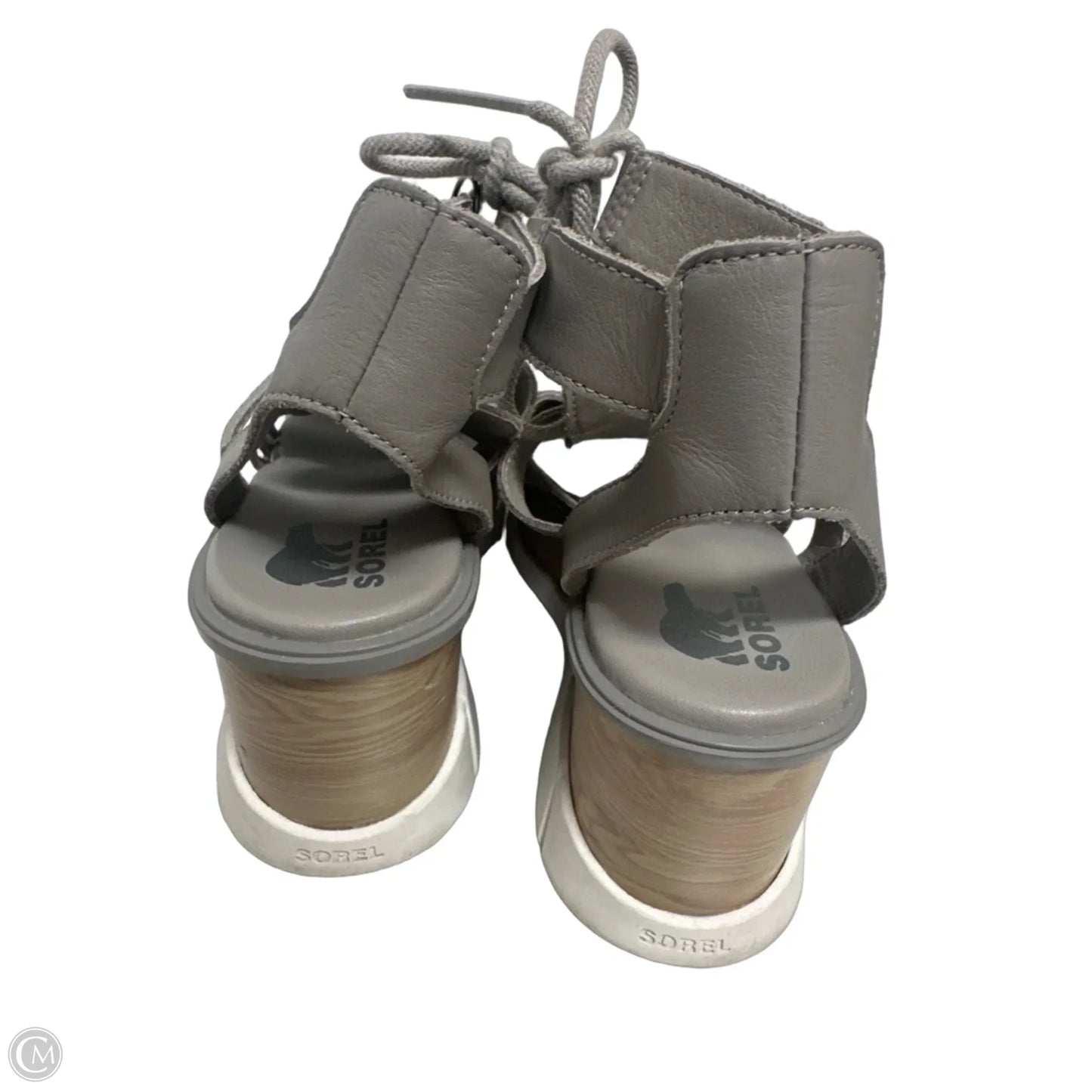 Sandals Heels Wedge By Sorel In Grey, Size: 8.5