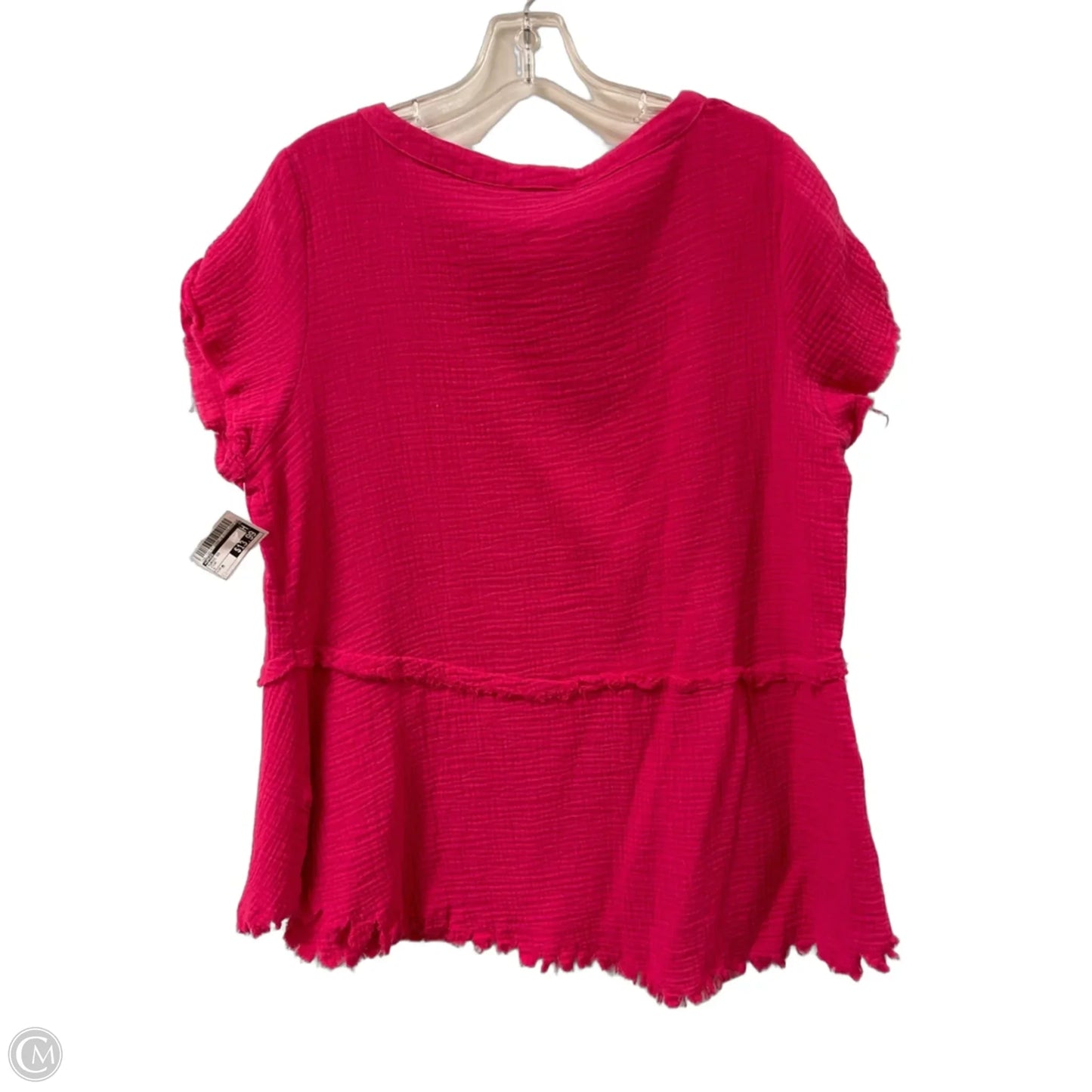 Tunic Short Sleeve By Umgee In Pink, Size: M