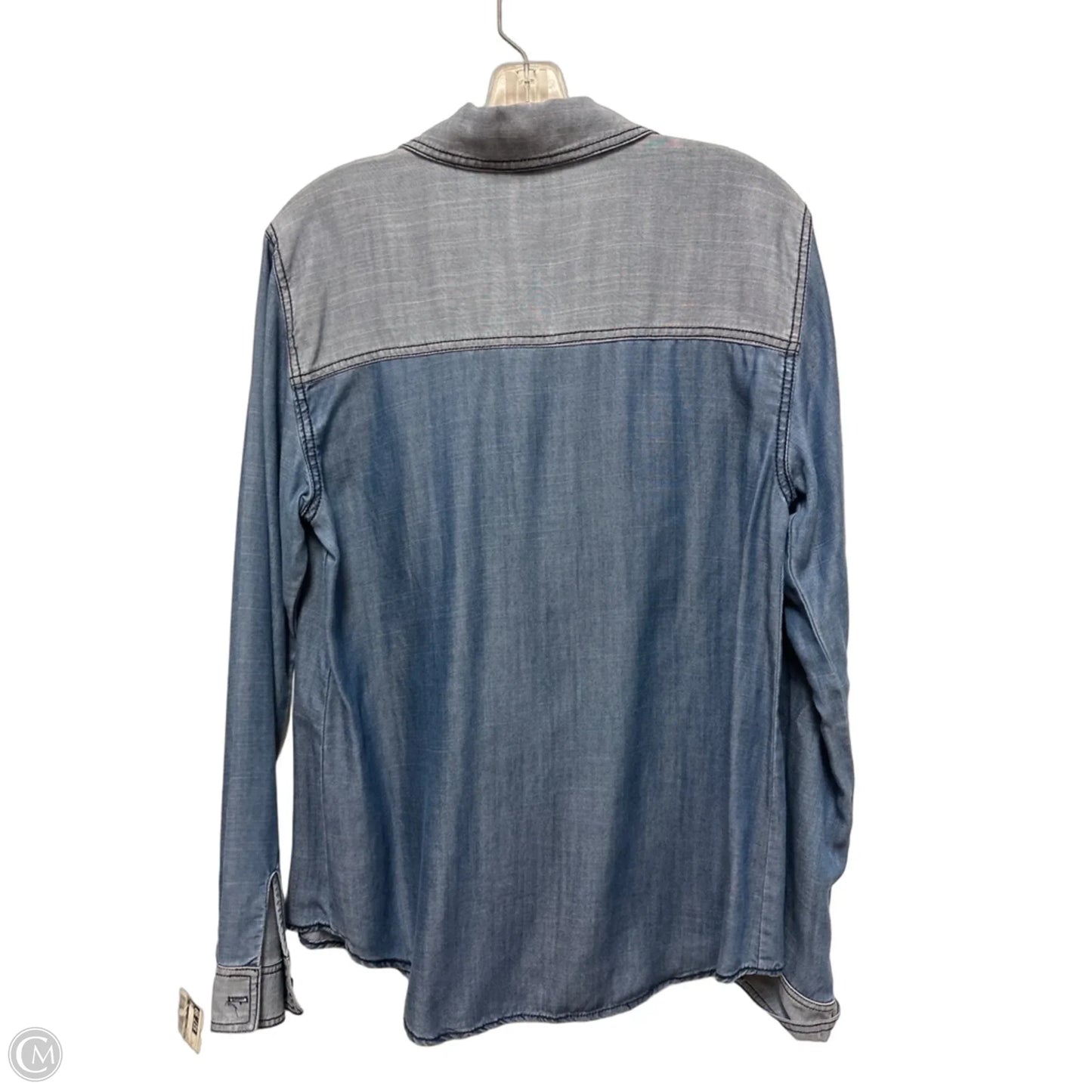 Blouse Long Sleeve By Michael Stars In Blue, Size: L