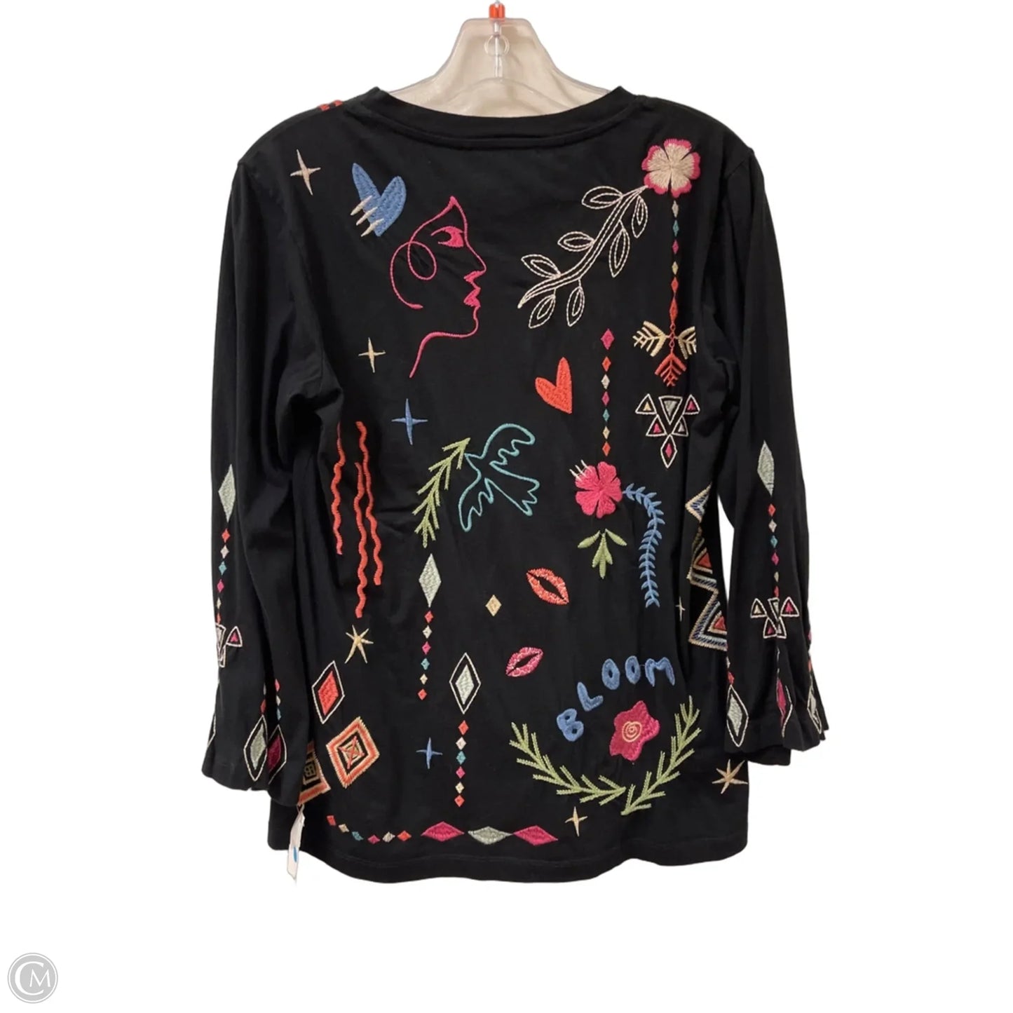 Top Long Sleeve Designer By Johnny Was In Black, Size: Xs