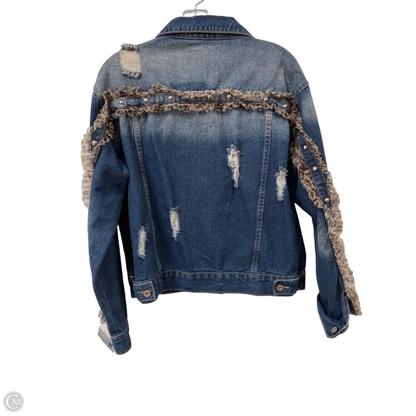 Jacket Denim By Clothes Mentor In Blue Denim, Size: L