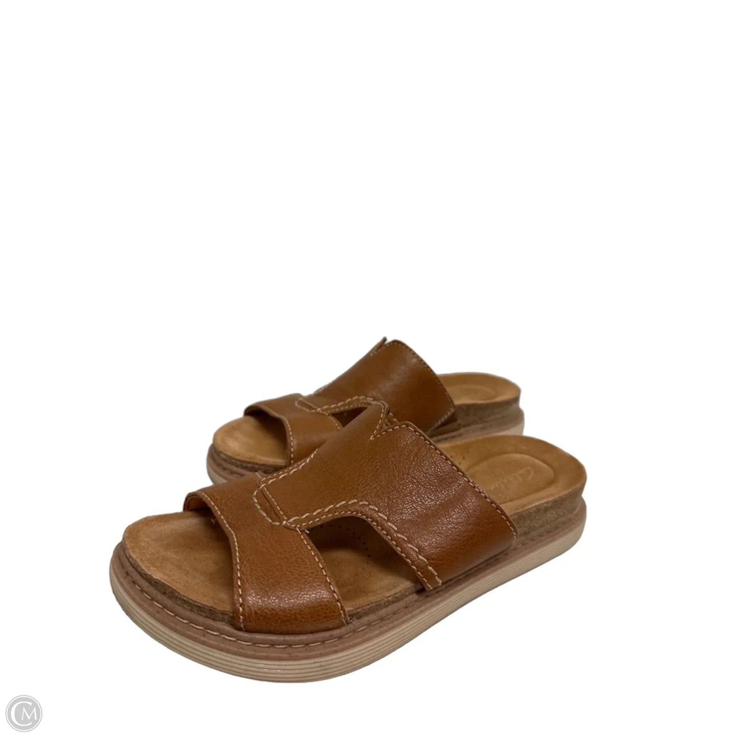 Sandals Flats By Clarks In Brown, Size: 6.5