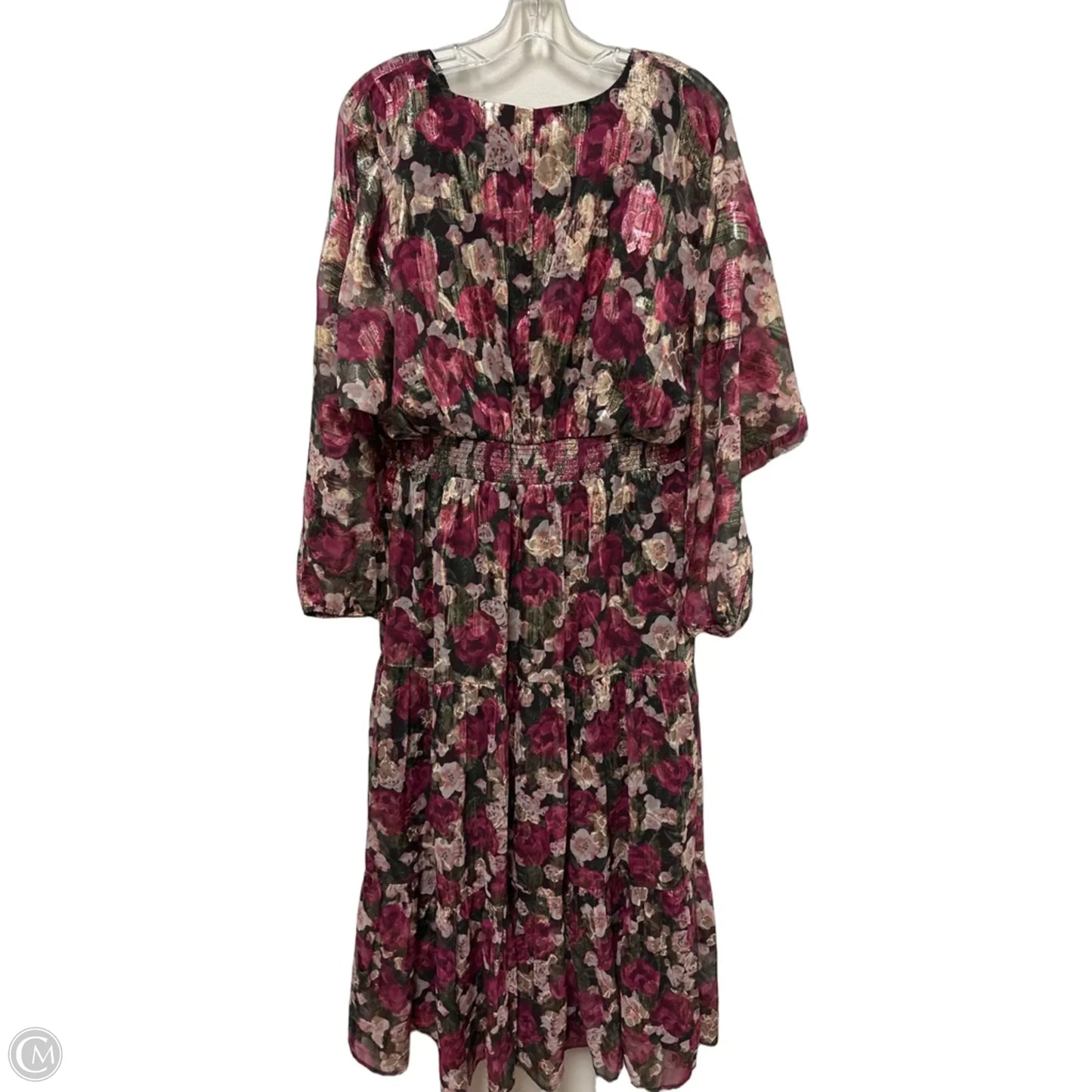 Dress Casual Maxi By Express In Purple, Size: L