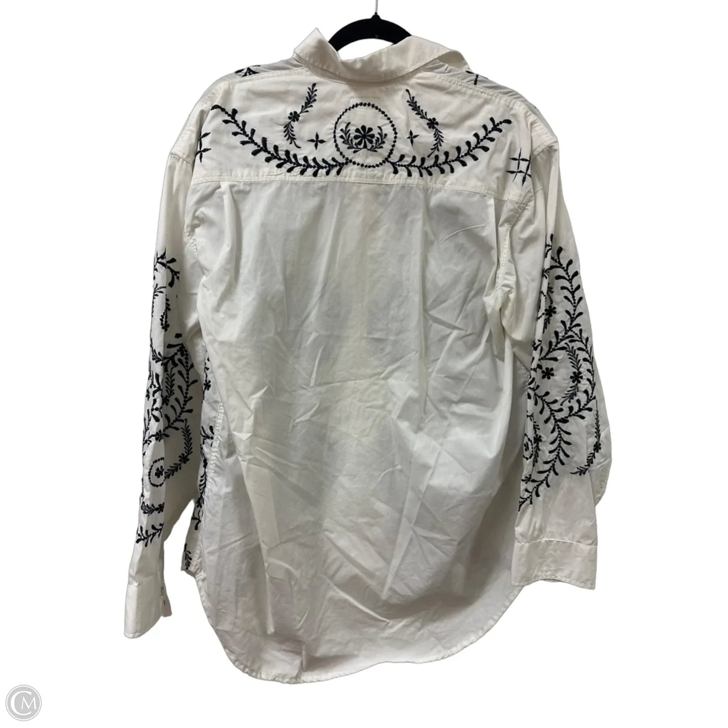Tunic Long Sleeve By Clothes Mentor In White, Size: Xl