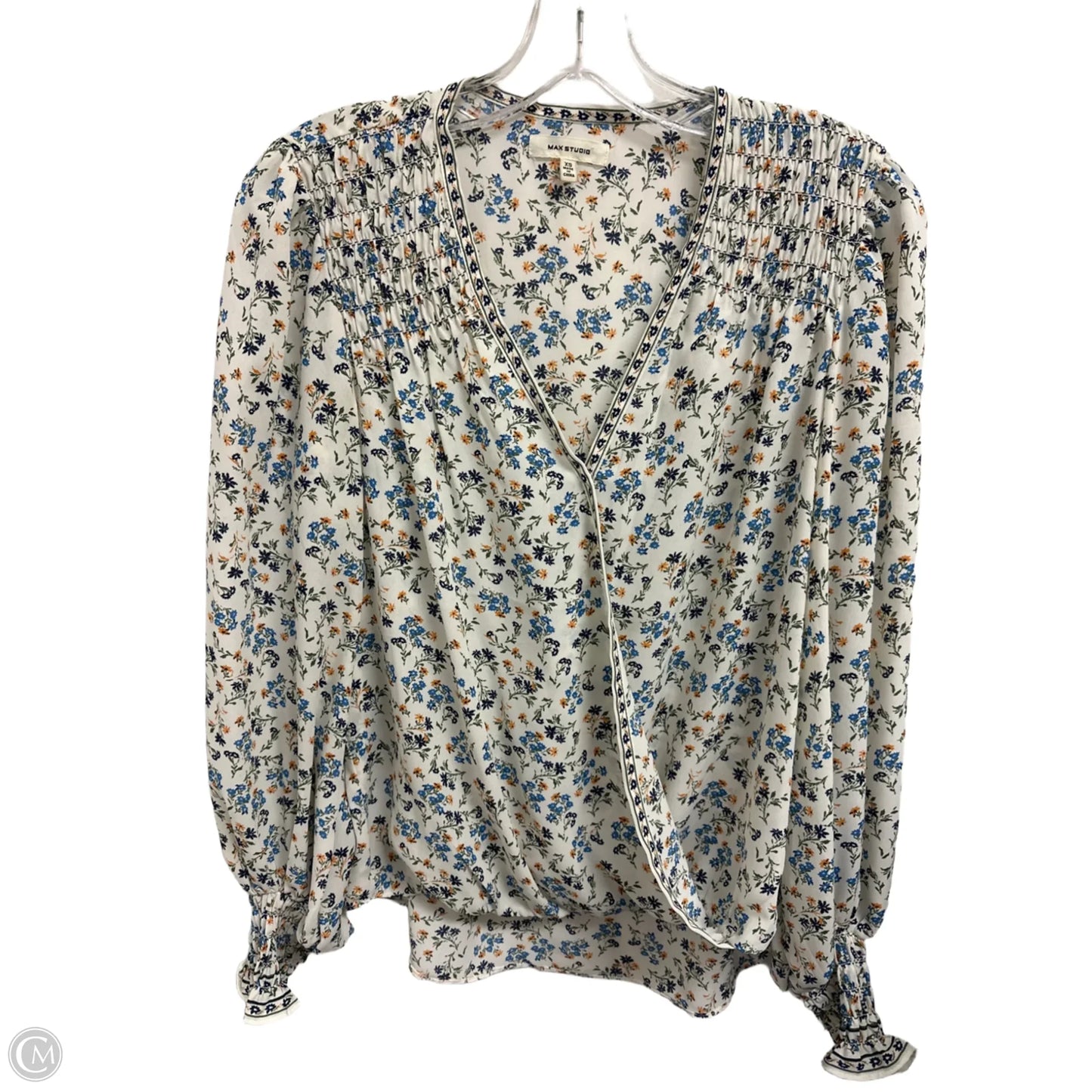 Top Long Sleeve By Max Studio In White, Size: Xs